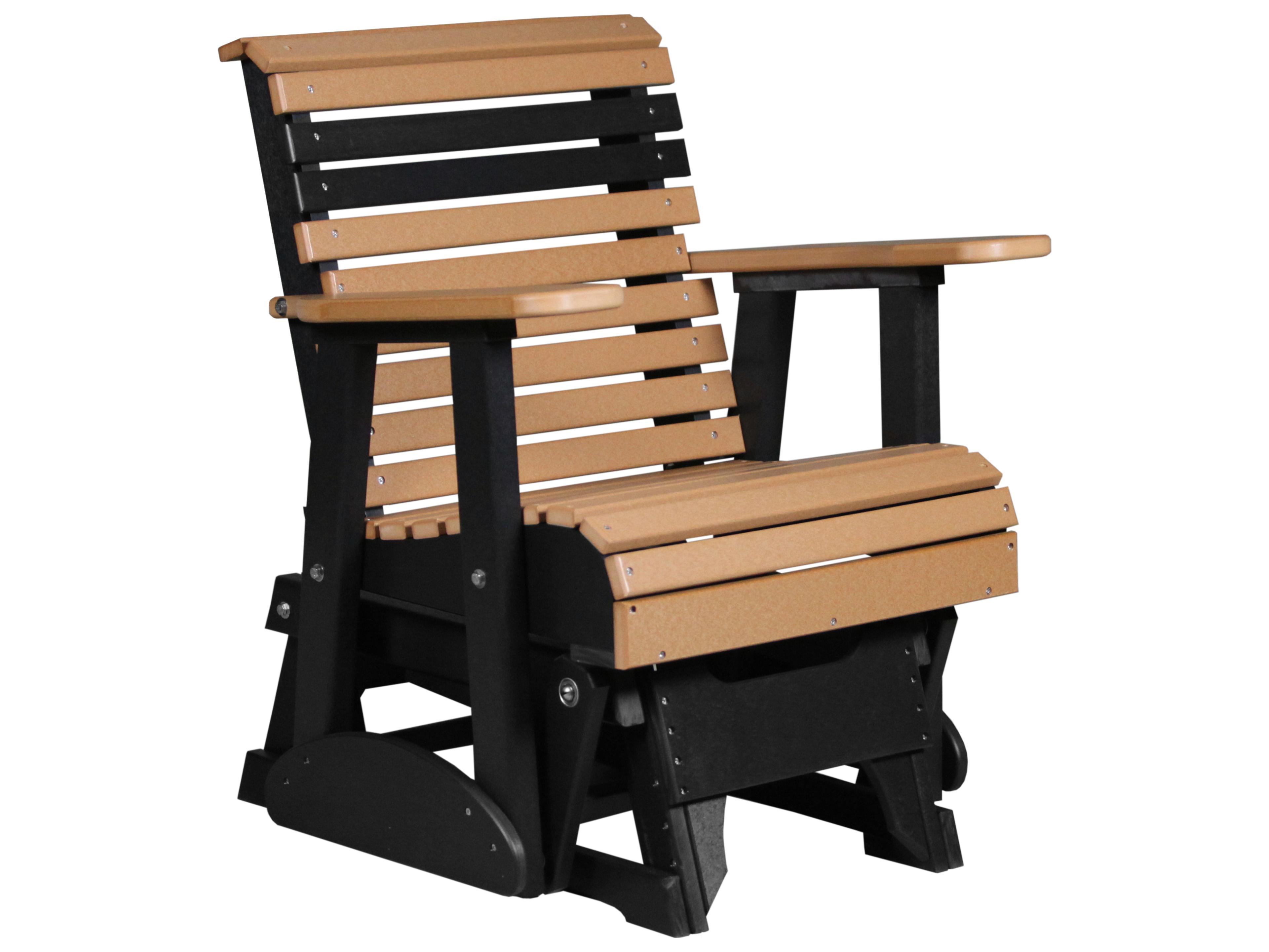 LuxCraft Recycled Plastic Plain Glider Chair