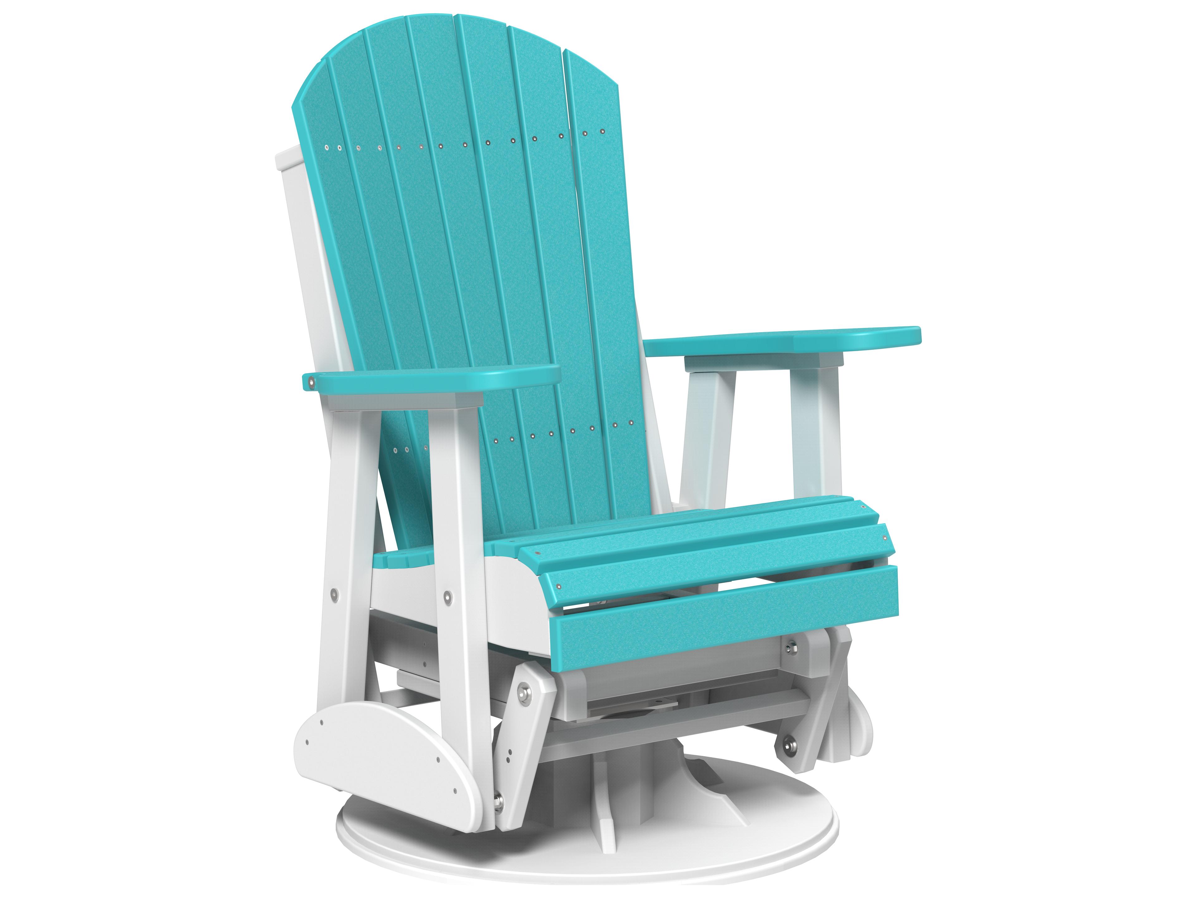 LuxCraft Recycled Plastic Adirondack Swivel Glider Chair