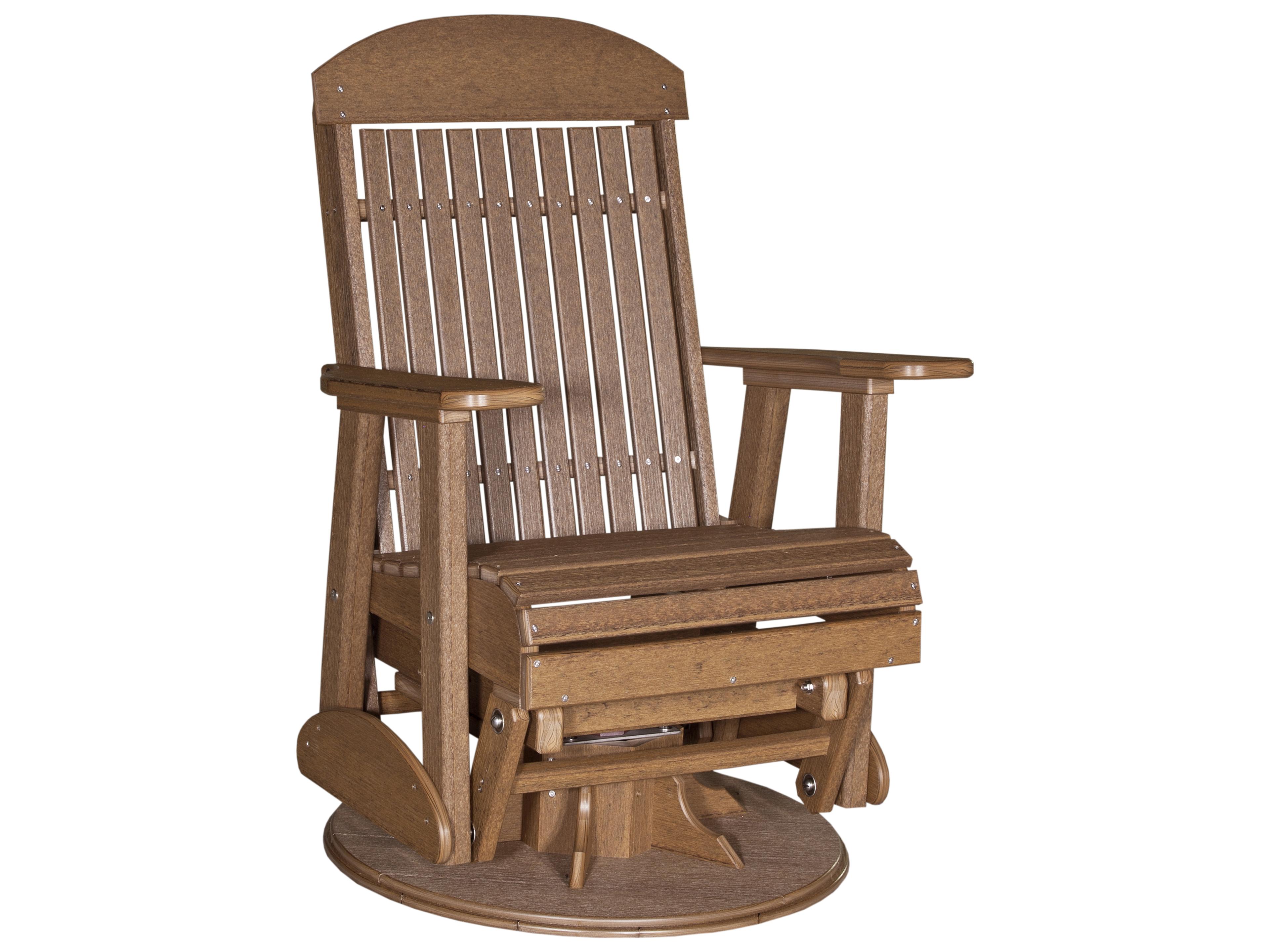 LuxCraft Recycled Plastic Classic Swivel Glider Chair