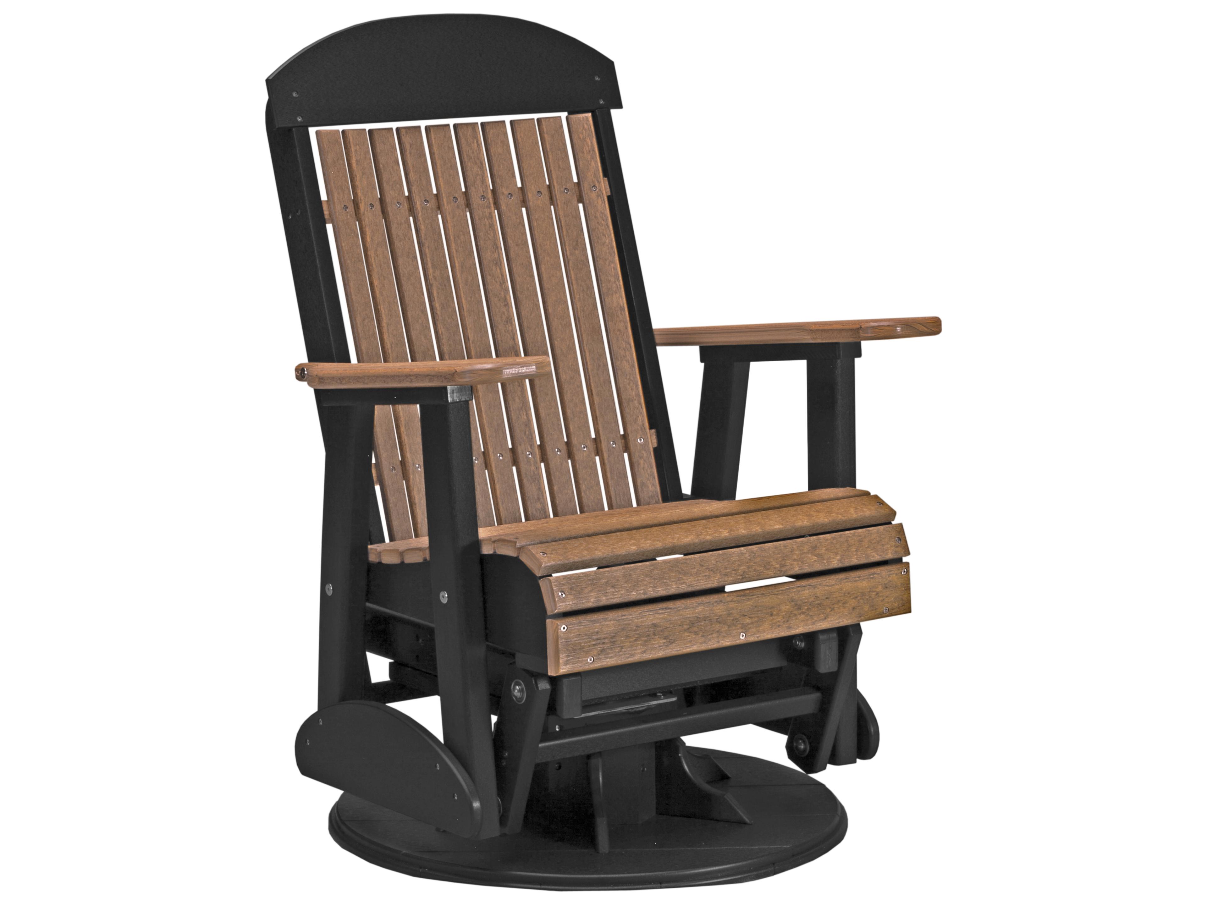 LuxCraft Recycled Plastic Classic Swivel Glider Chair