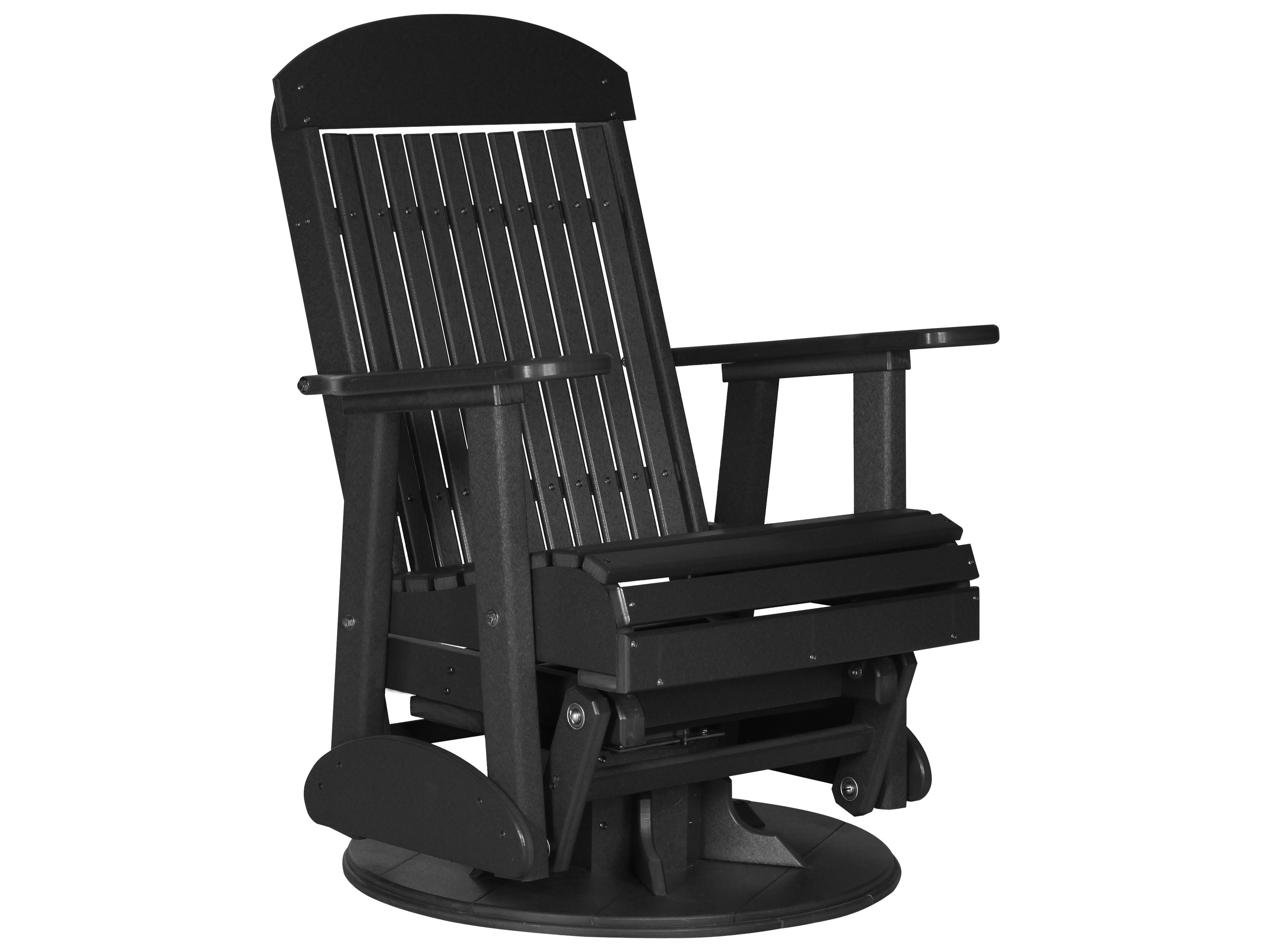LuxCraft Recycled Plastic Classic Swivel Glider Chair