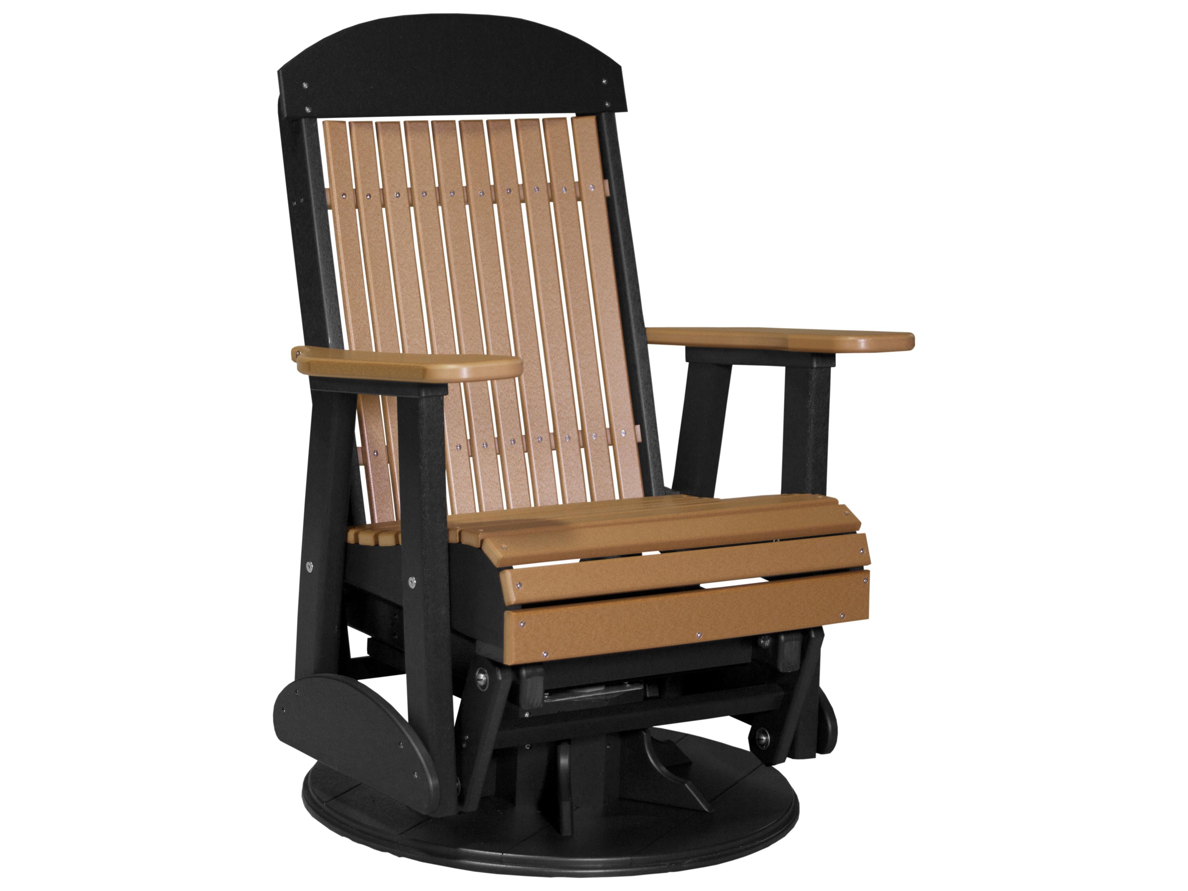 LuxCraft Recycled Plastic Classic Swivel Glider Chair