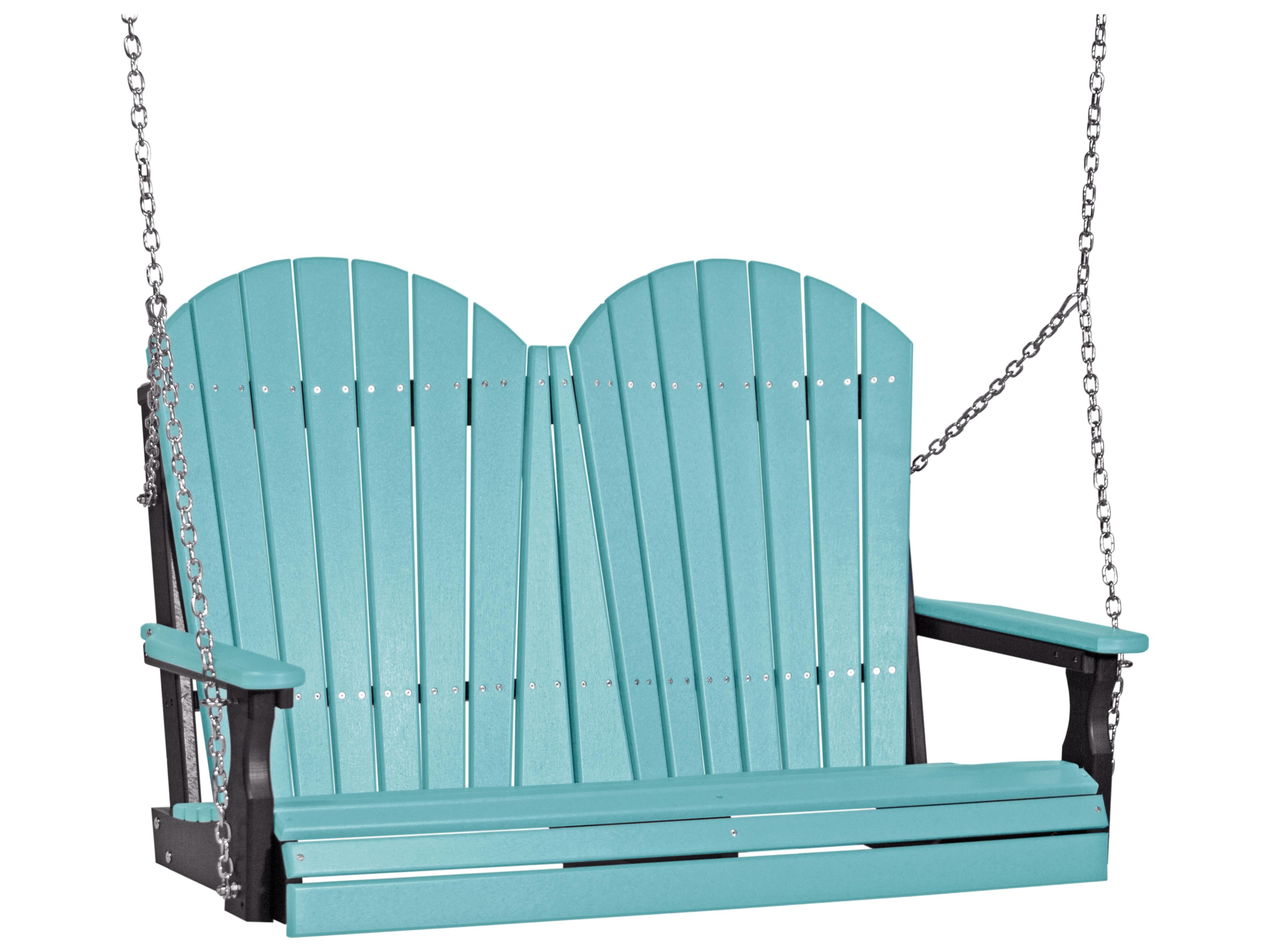 LuxCraft Recycled Plastic 4' Adirondack Outdoor Swing
