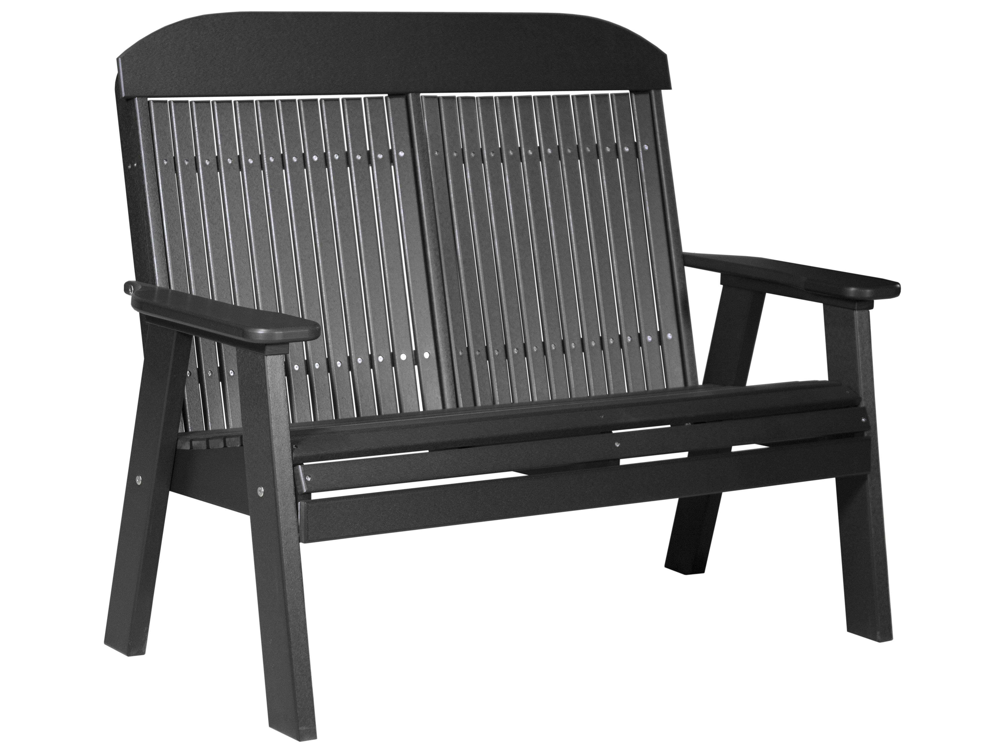 LuxCraft Recycled Plastic Classic Outdoor Patio Bench