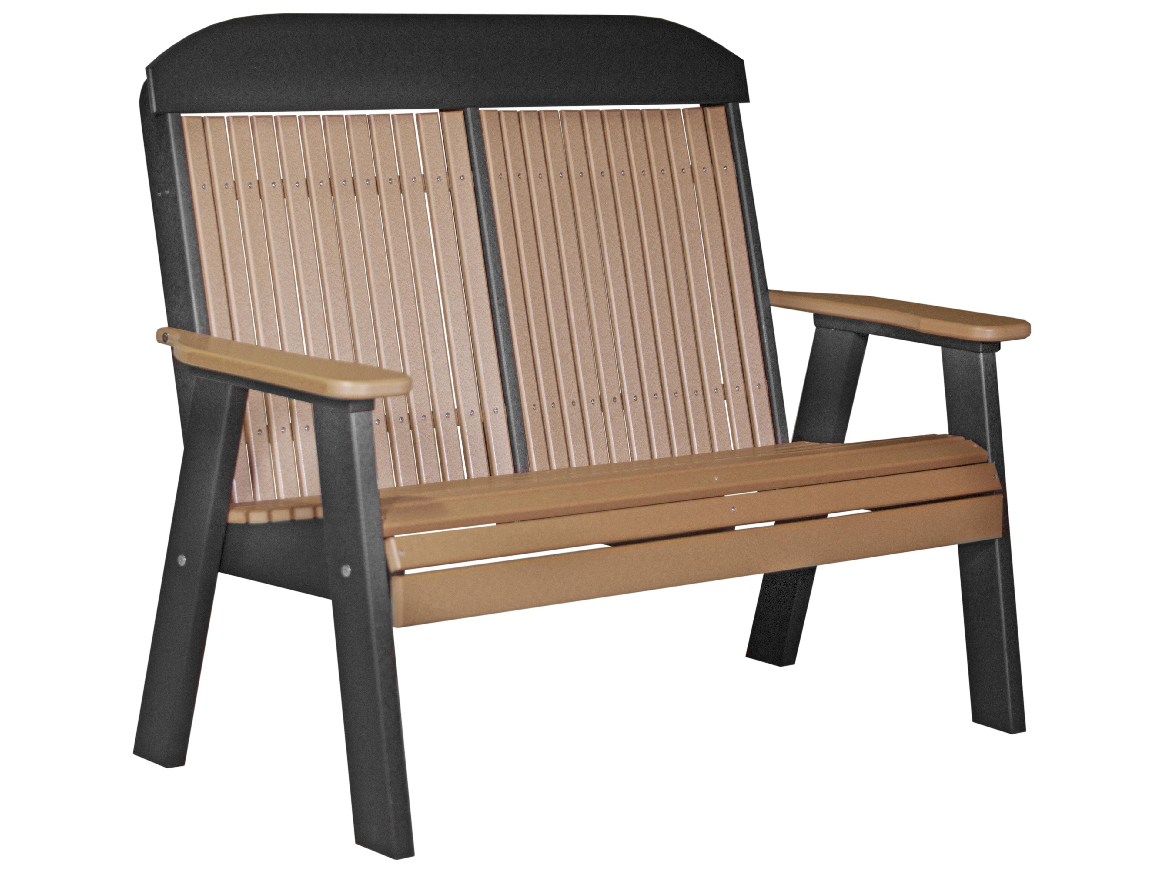 LuxCraft Recycled Plastic Classic Outdoor Patio Bench