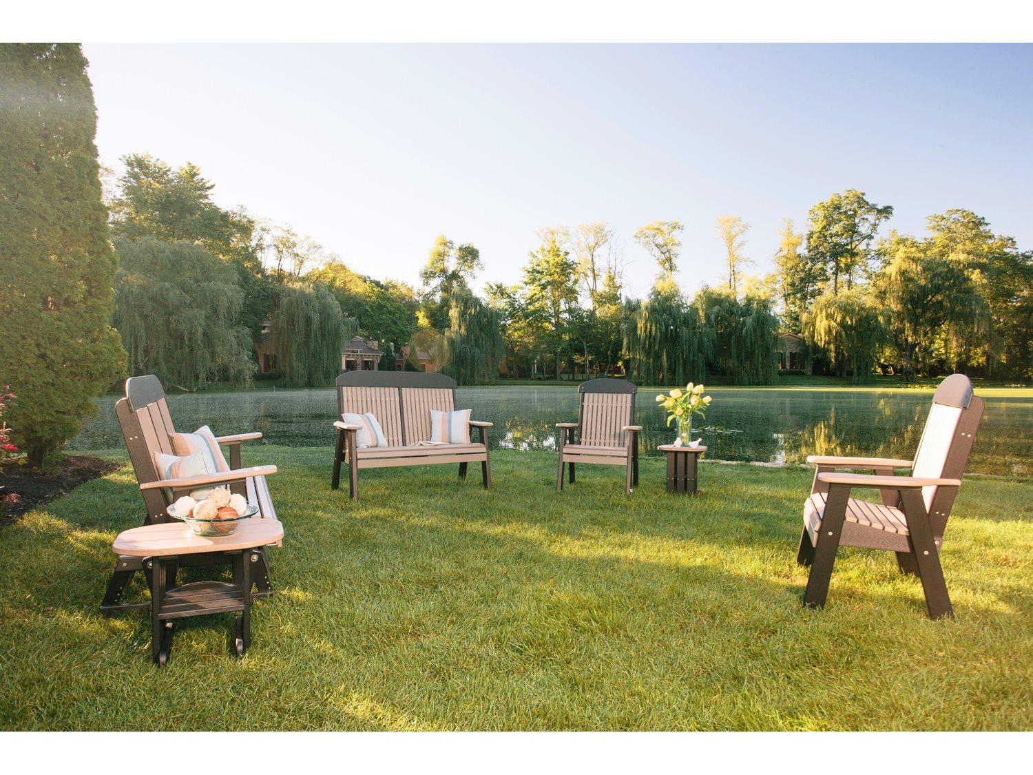 LuxCraft Recycled Plastic Outdoor Patio Lounge Set