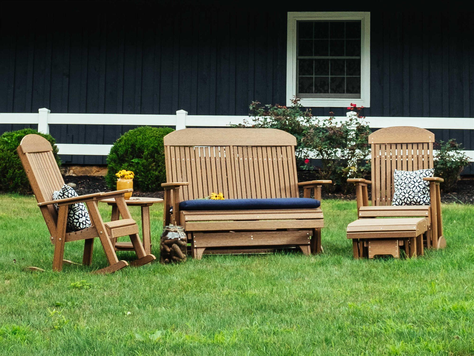 LuxCraft Recycled Plastic Outdoor Lounge Set