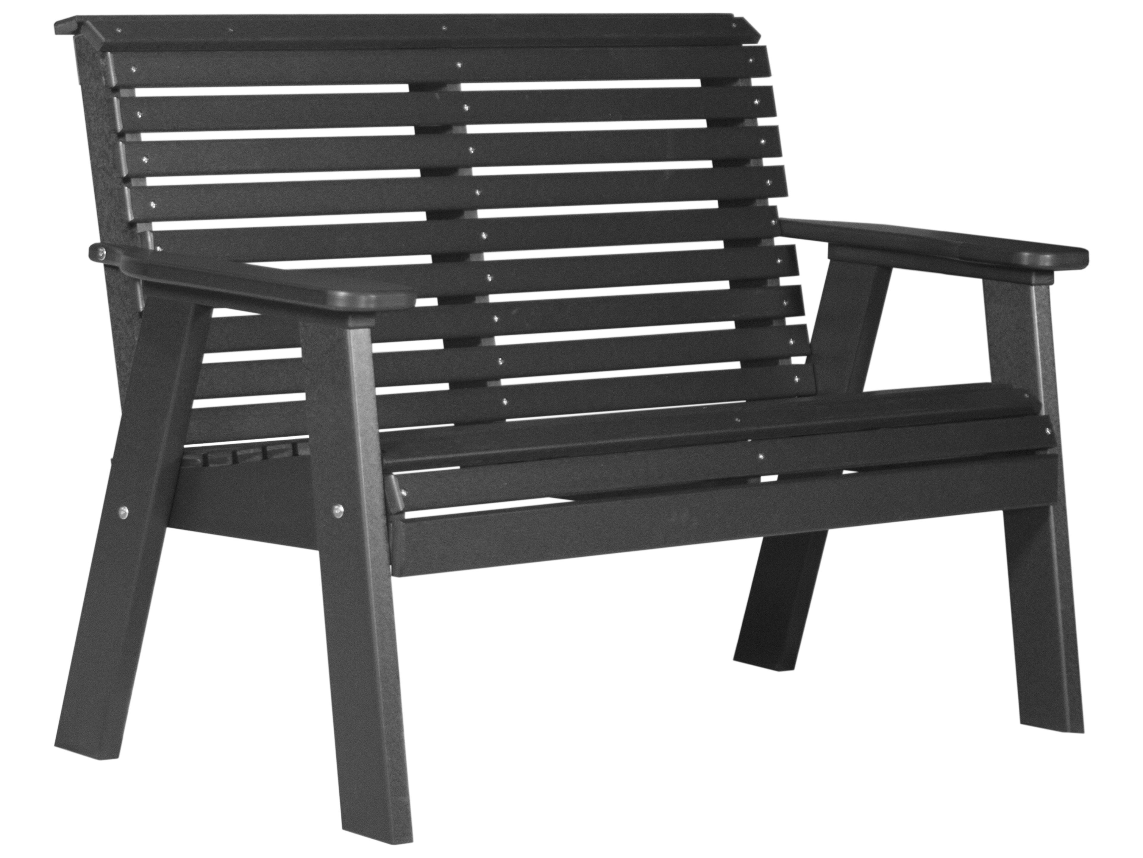LuxCraft Recycled Plastic Plain Patio Bench