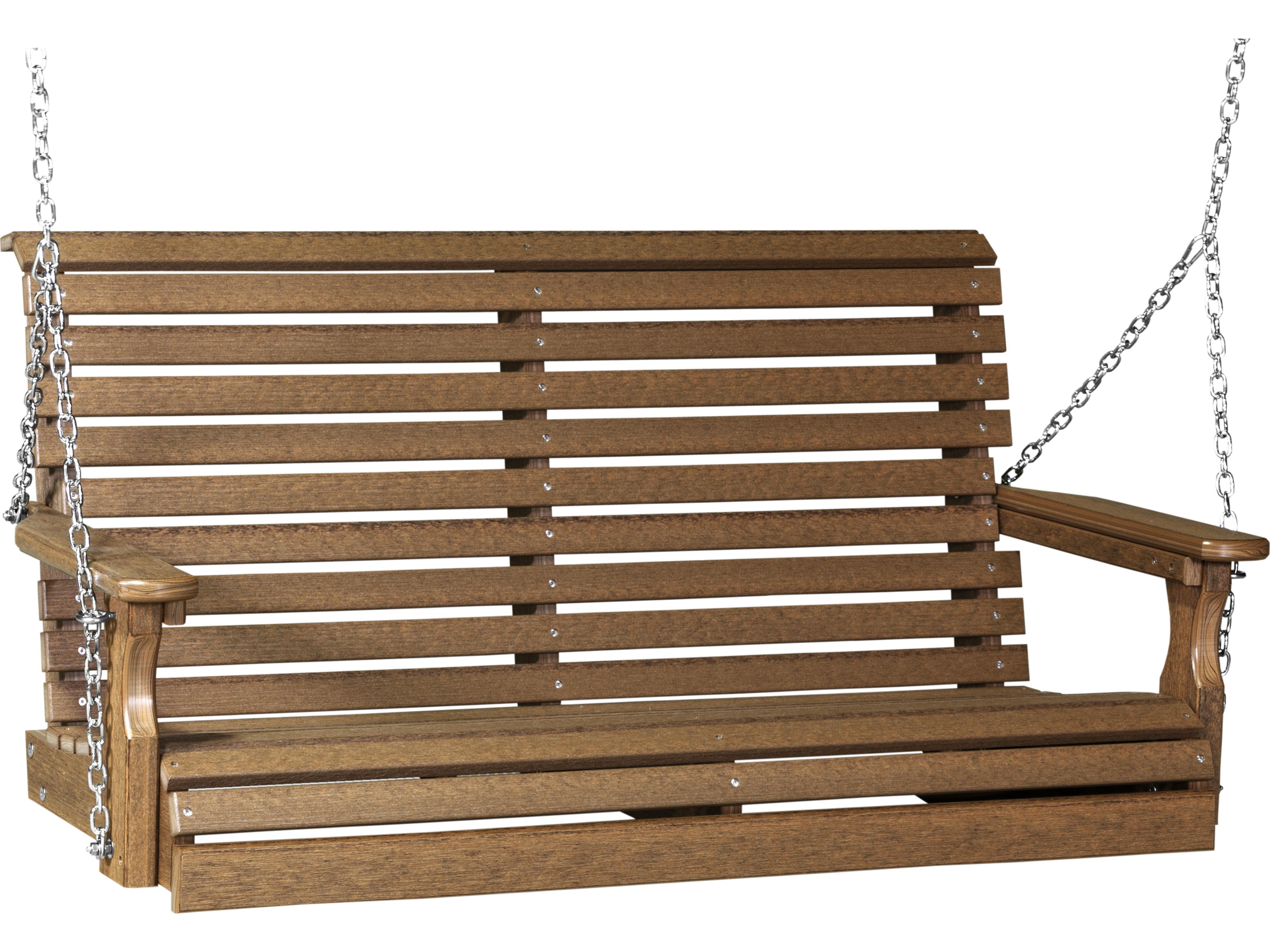 LuxCraft Recycled Plastic 4' Plain Patio Swing