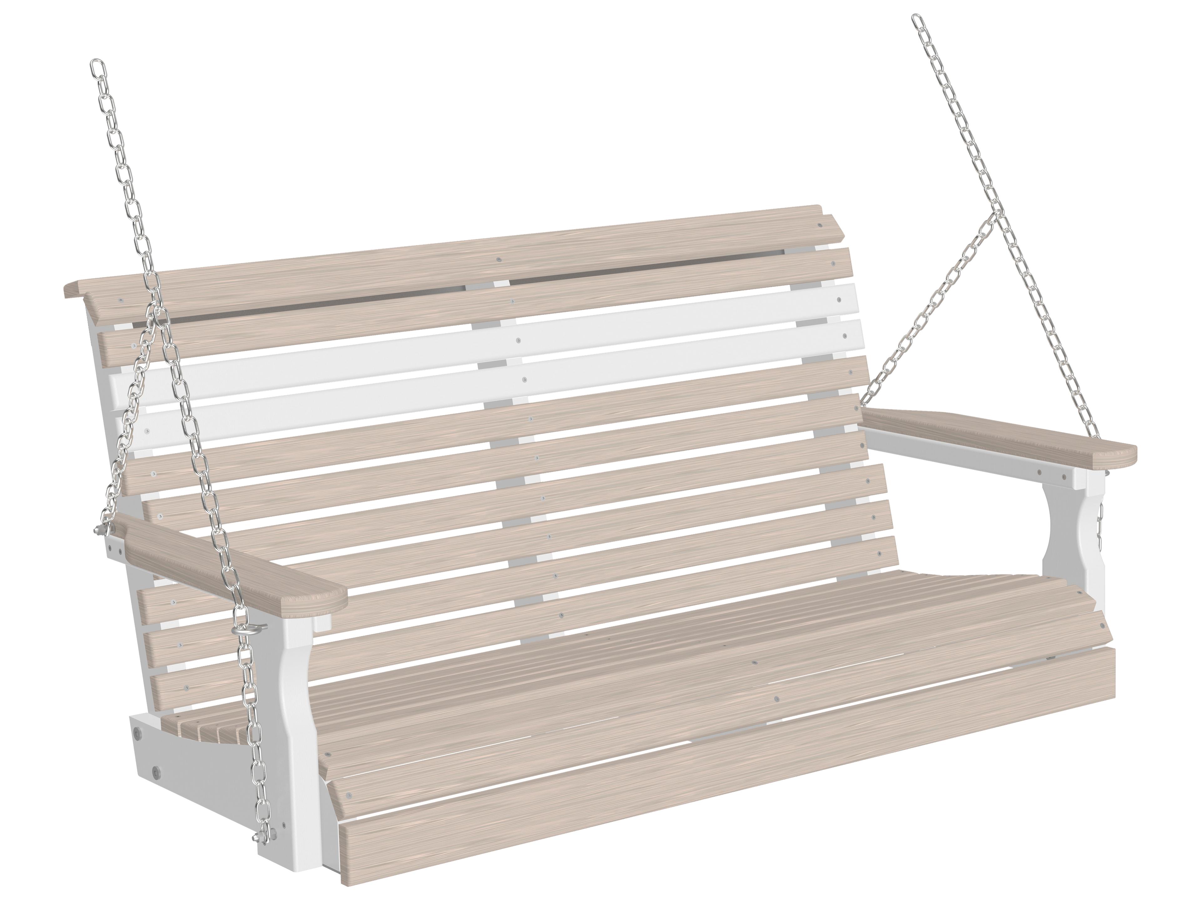 LuxCraft Recycled Plastic 4' Plain Patio Swing