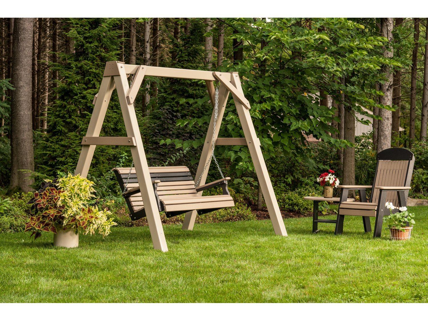 LuxCraft Recycled Plastic Outdoor Swing