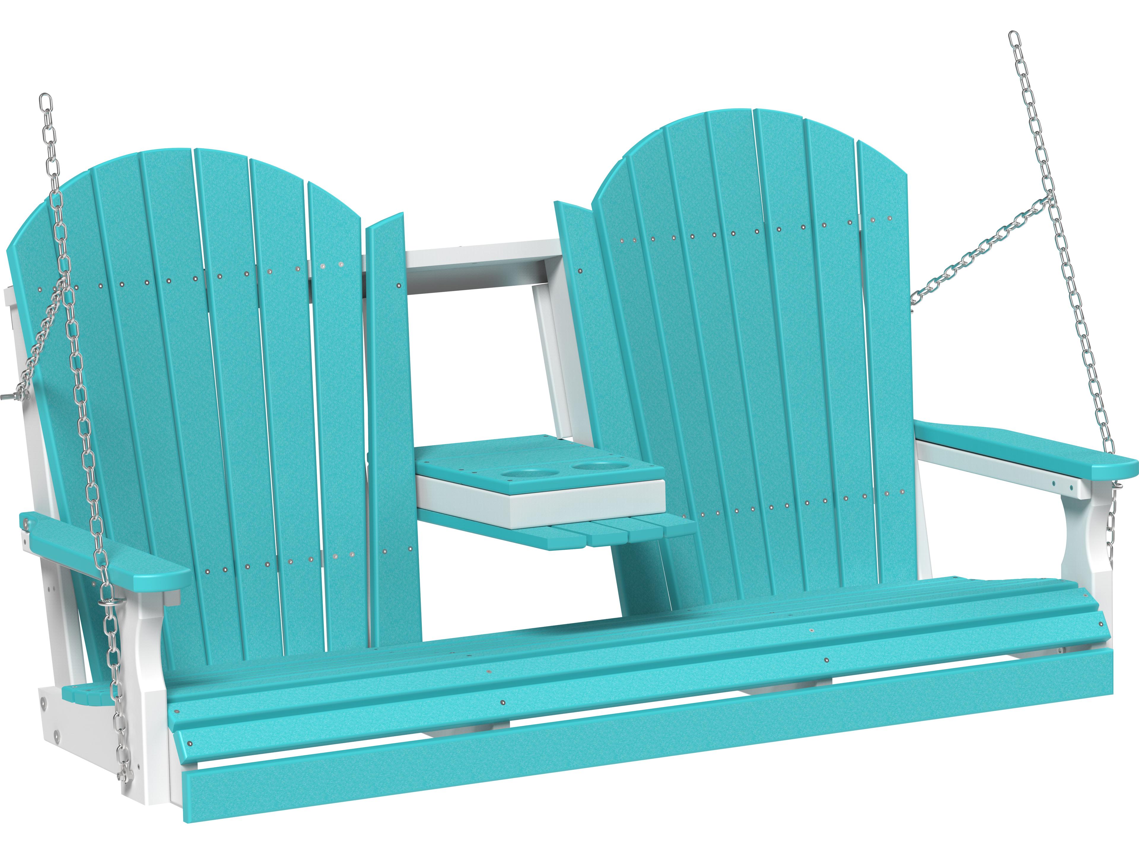 LuxCraft Recycled Plastic 5' Adirondack Outdoor Patio Swing