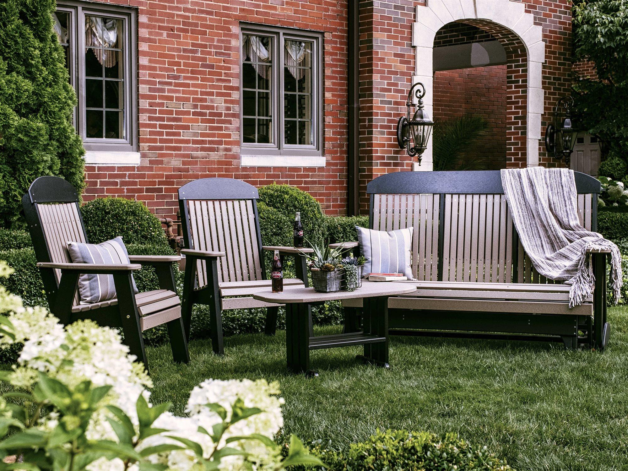 LuxCraft Recycled Plastic Patio Lounge Set