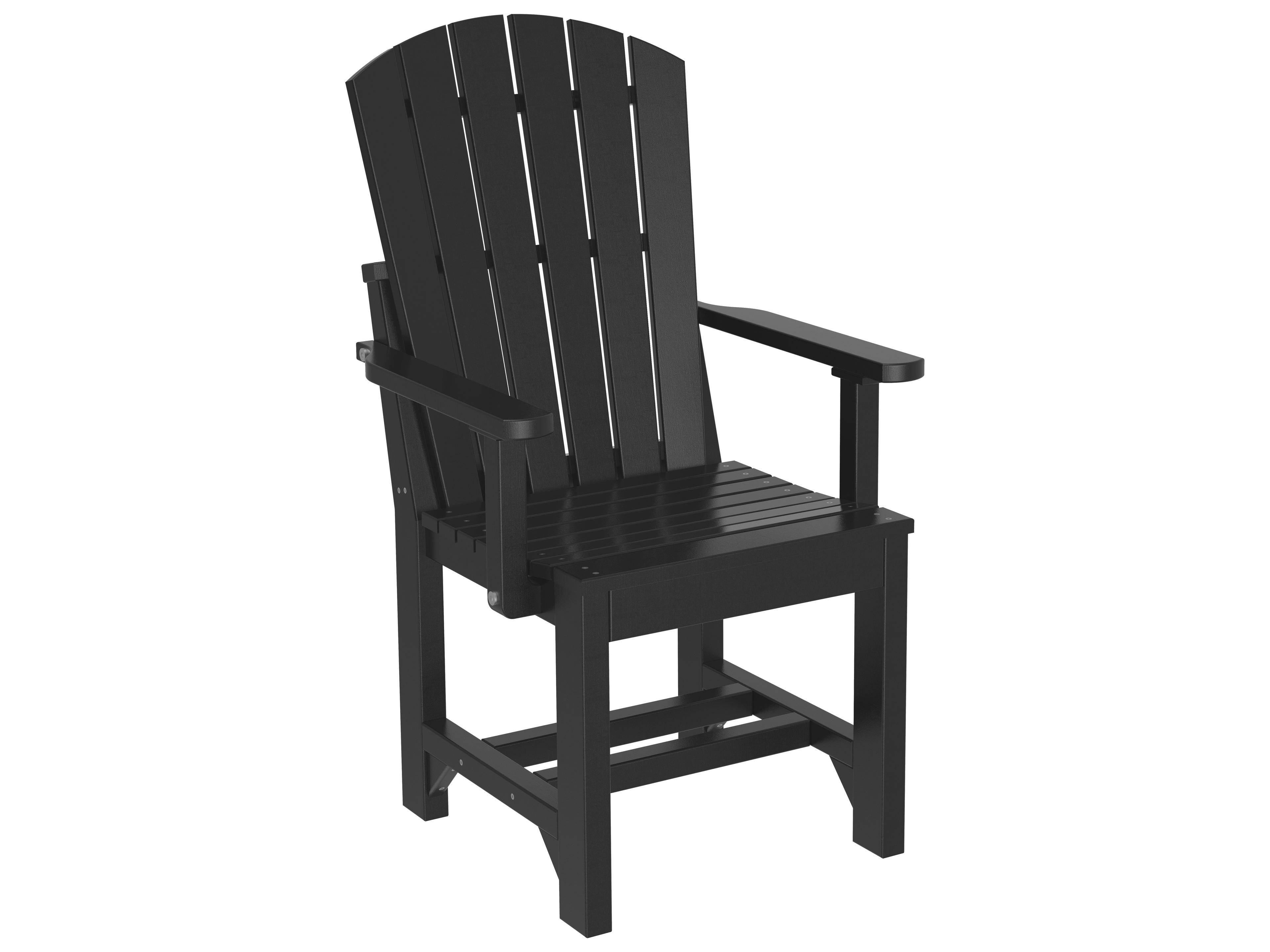 LuxCraft Recycled Plastic Adirondack Dining Height Arm Chair