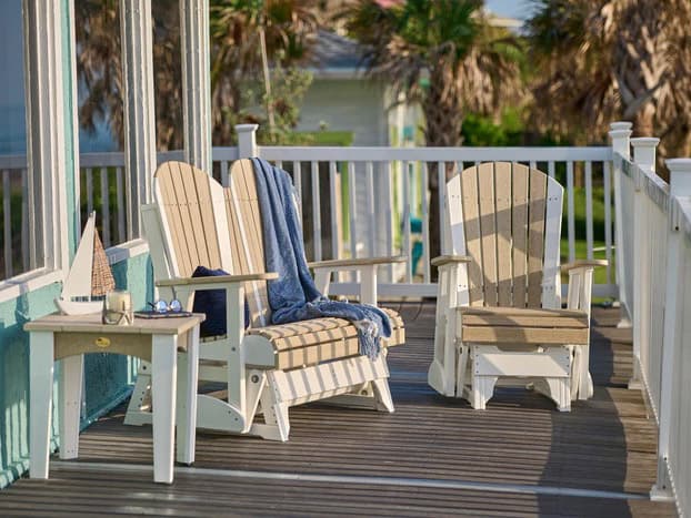 LuxCraft Adirondack Recycled Plastic Outdoor Lounge Set