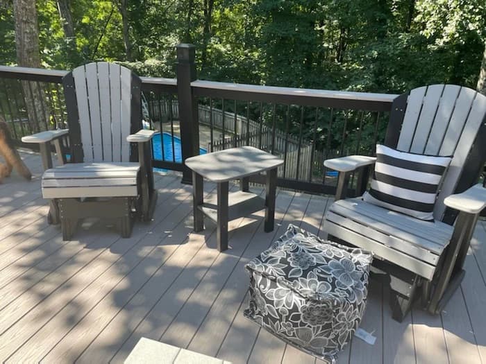LuxCraft Adirondack Recycled Plastic Patio Lounge Set