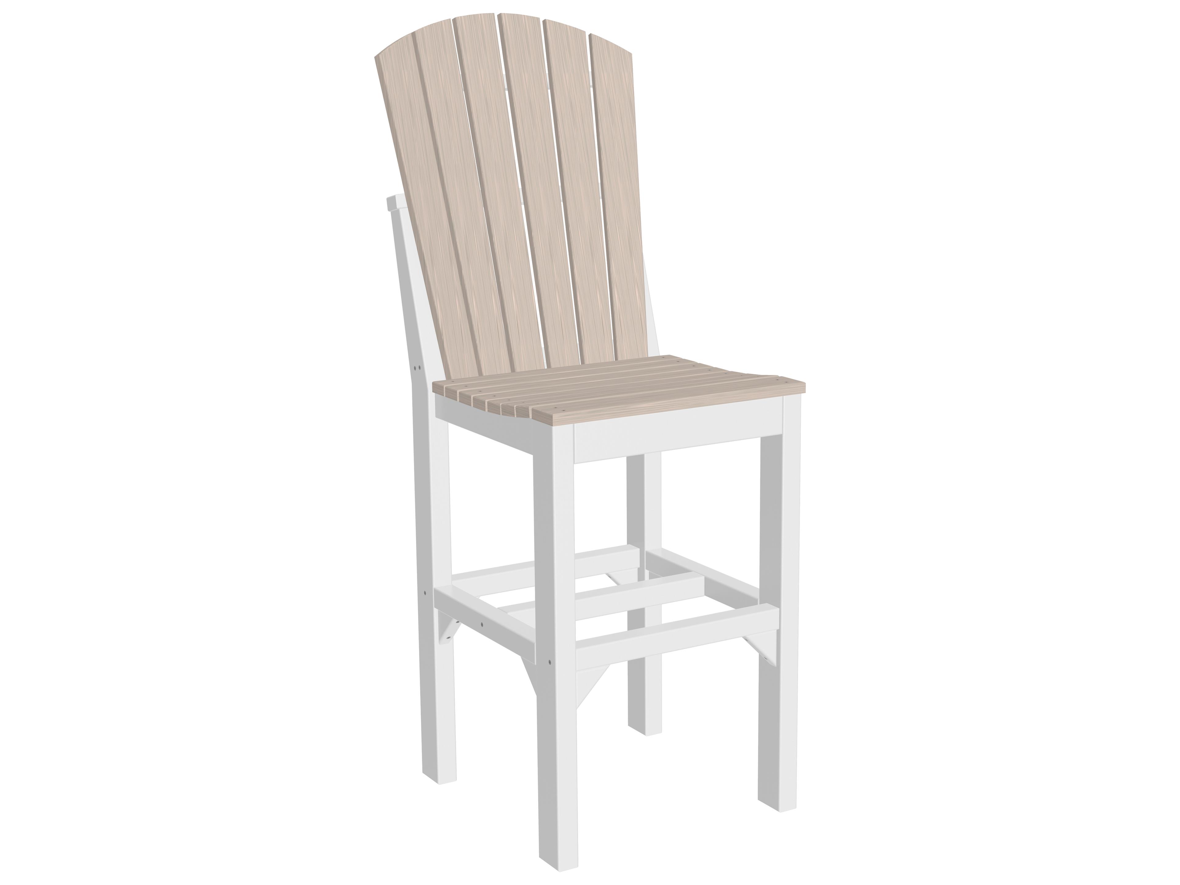 LuxCraft Recycled Plastic Adirondack Bar Height Side Patio Chair