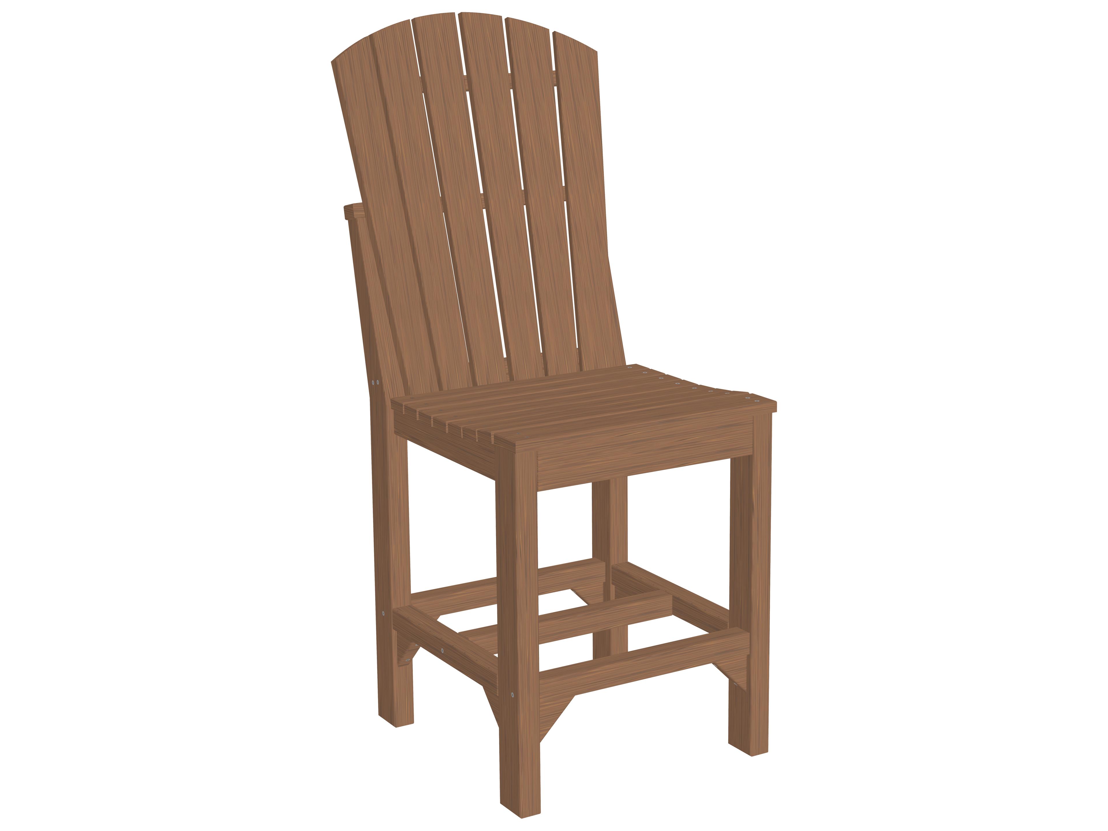 LuxCraft Recycled Plastic Adirondack Counter Height Side Chair