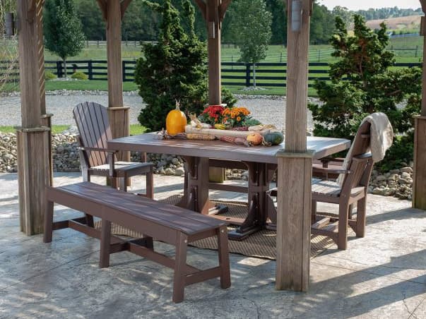 LuxCraft Cafe Recycled Plastic Outdoor Patio Dining Set