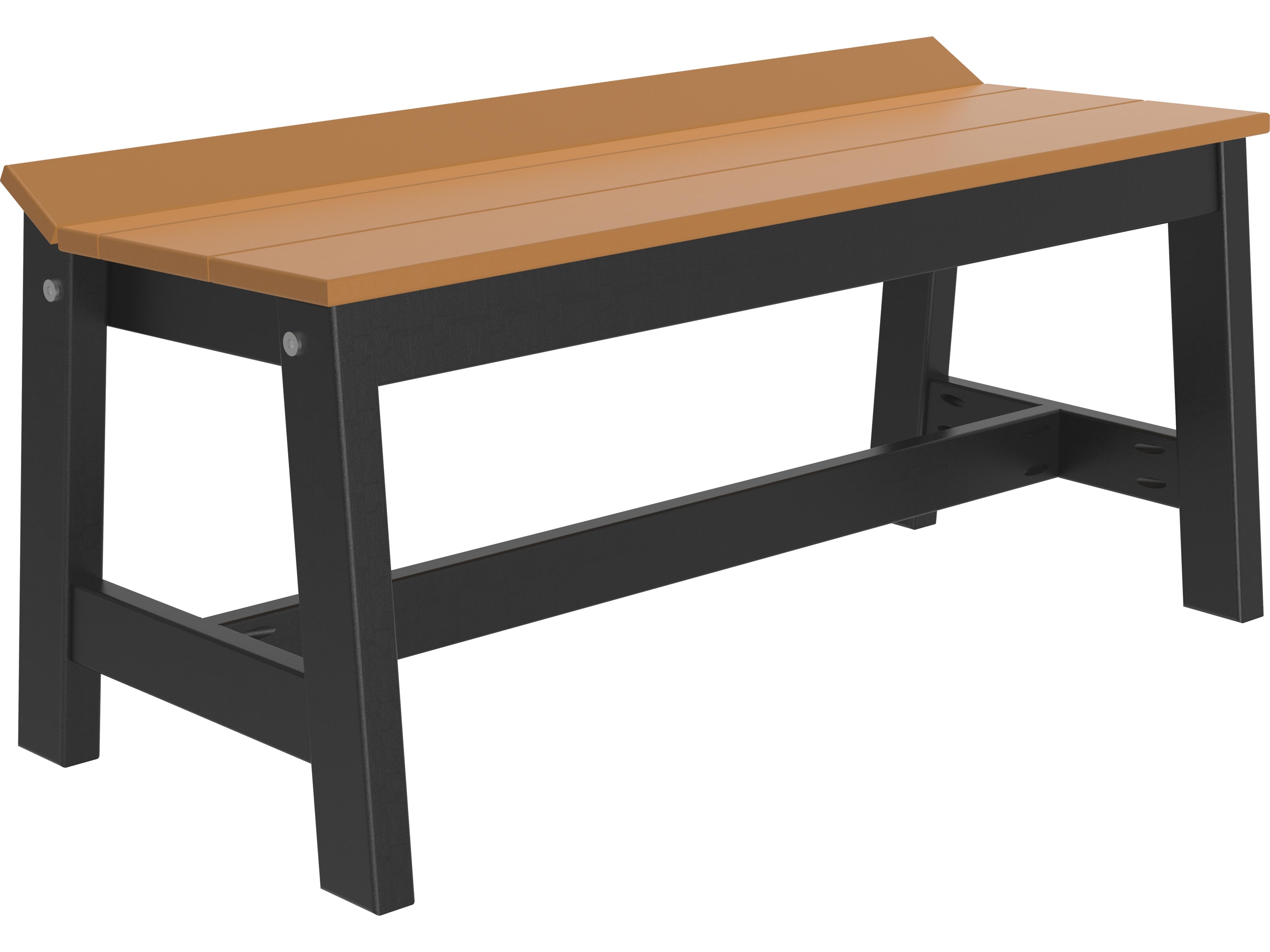 LuxCraft Recycled Plastic Cafe Dining Outdoor Bench