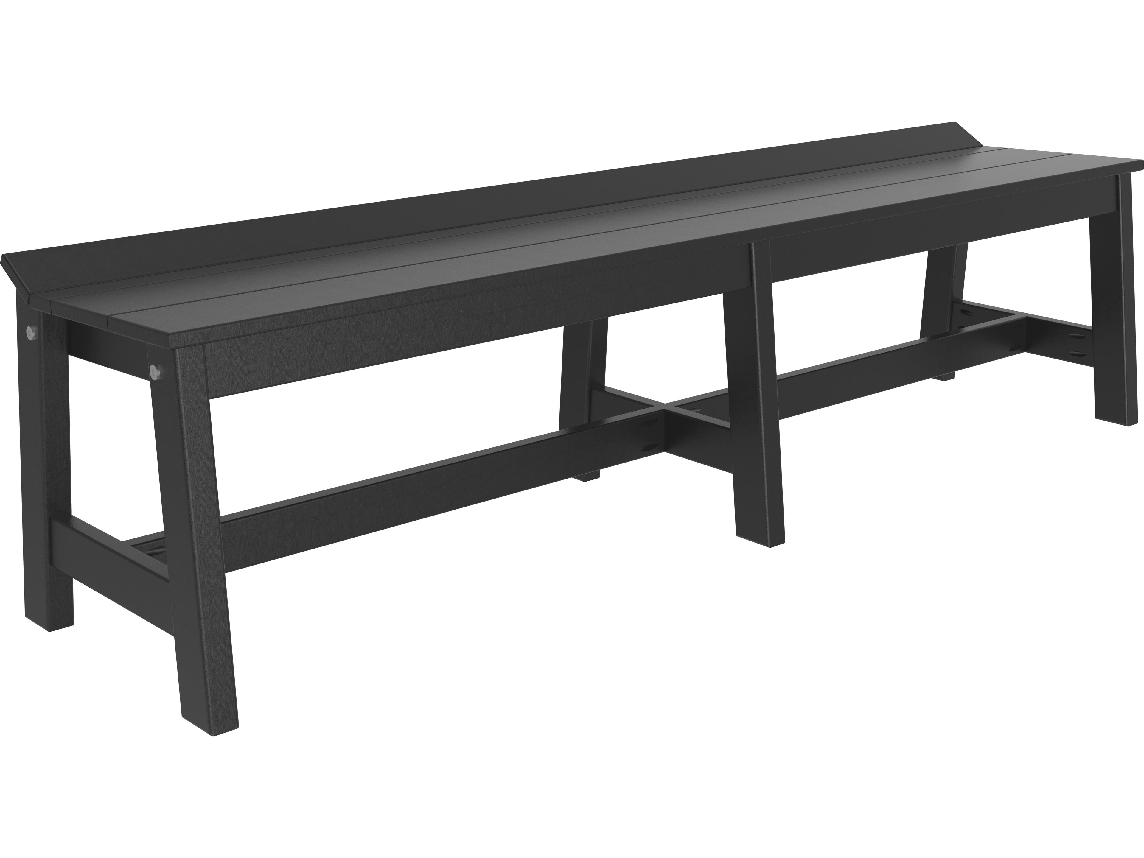 LuxCraft Recycled Plastic Cafe Dining Outdoor Patio Bench