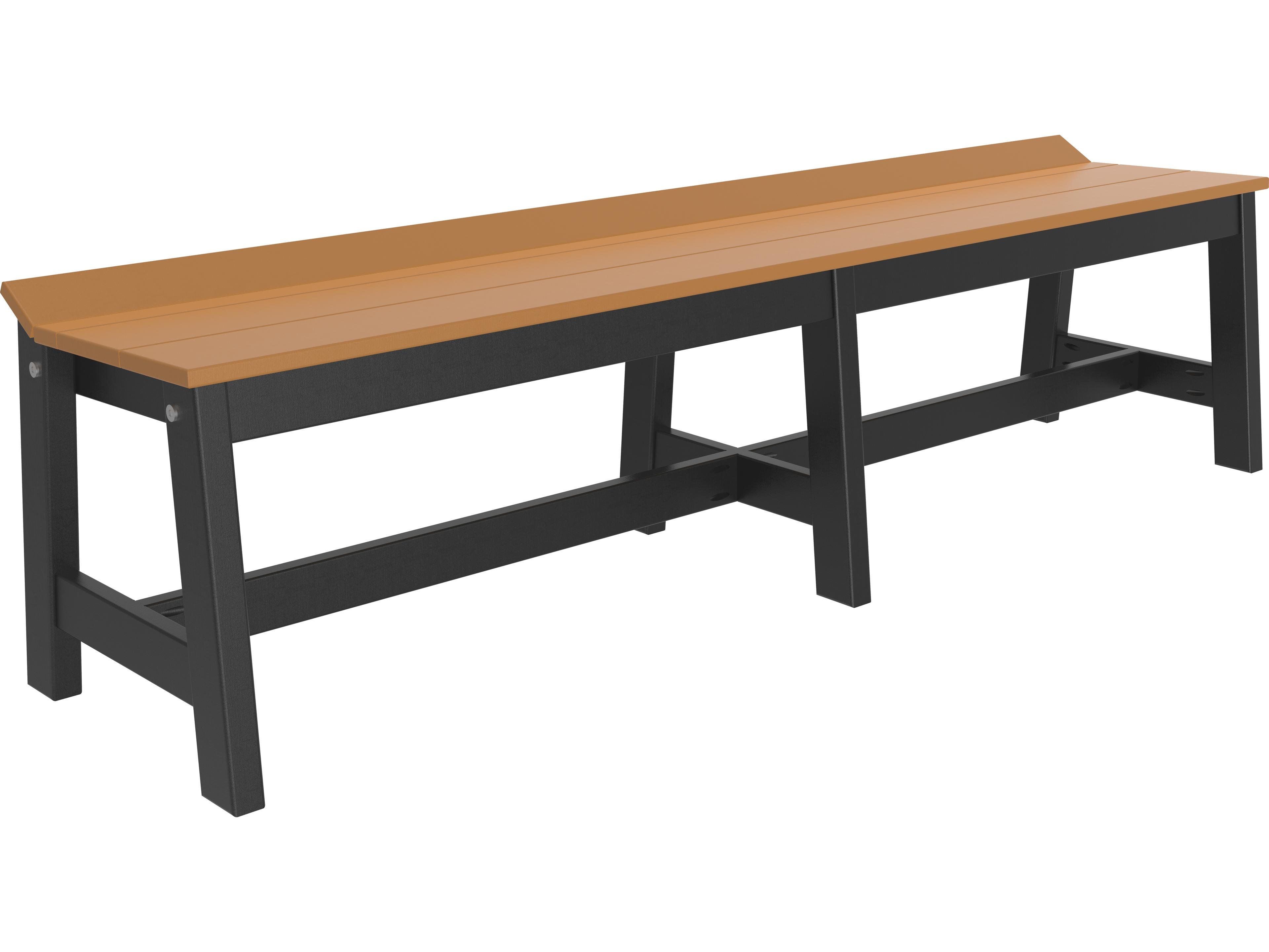 LuxCraft Recycled Plastic Cafe Dining Outdoor Patio Bench