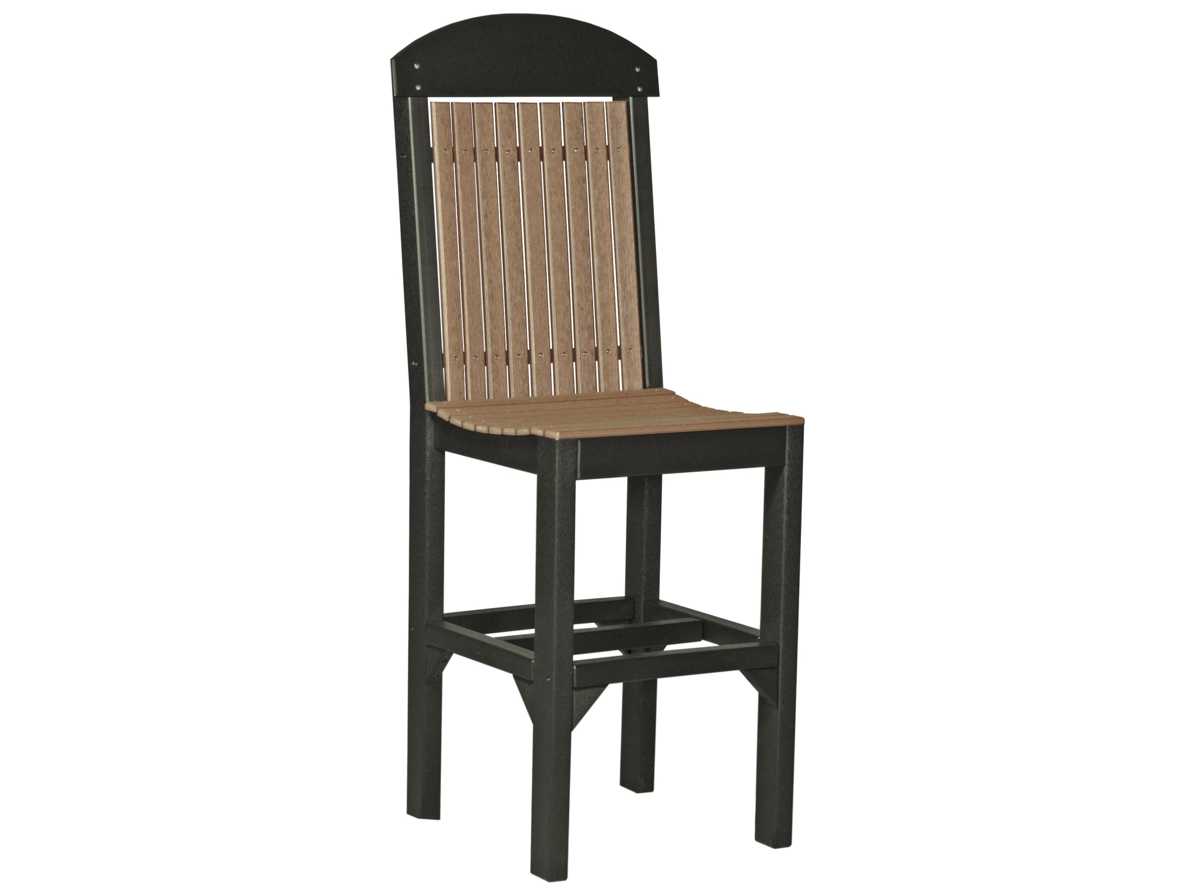 LuxCraft Recycled Plastic Classic Bar Height Side Chair