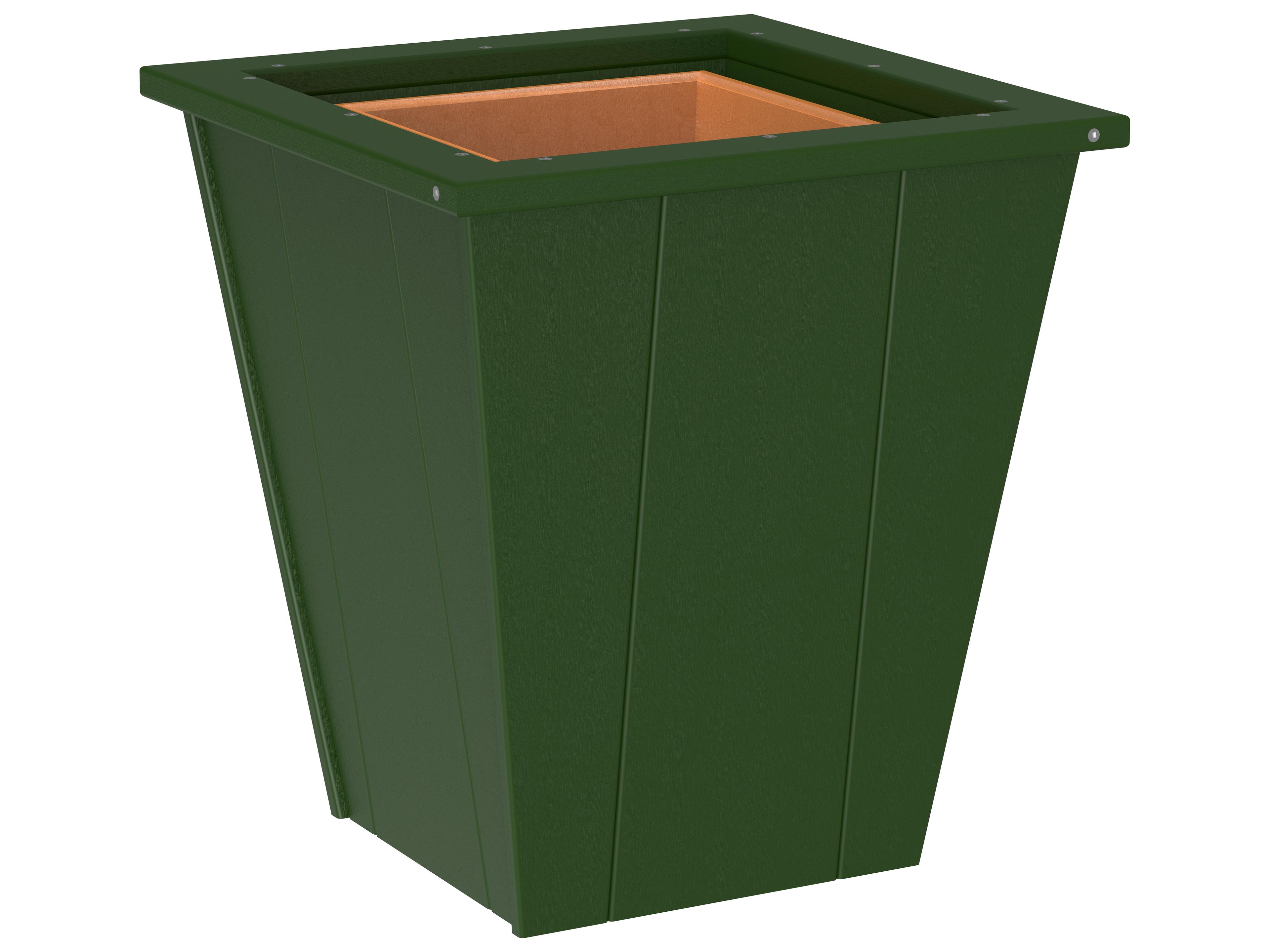 LuxCraft Recycled Plastic Elite 18" Square Planter