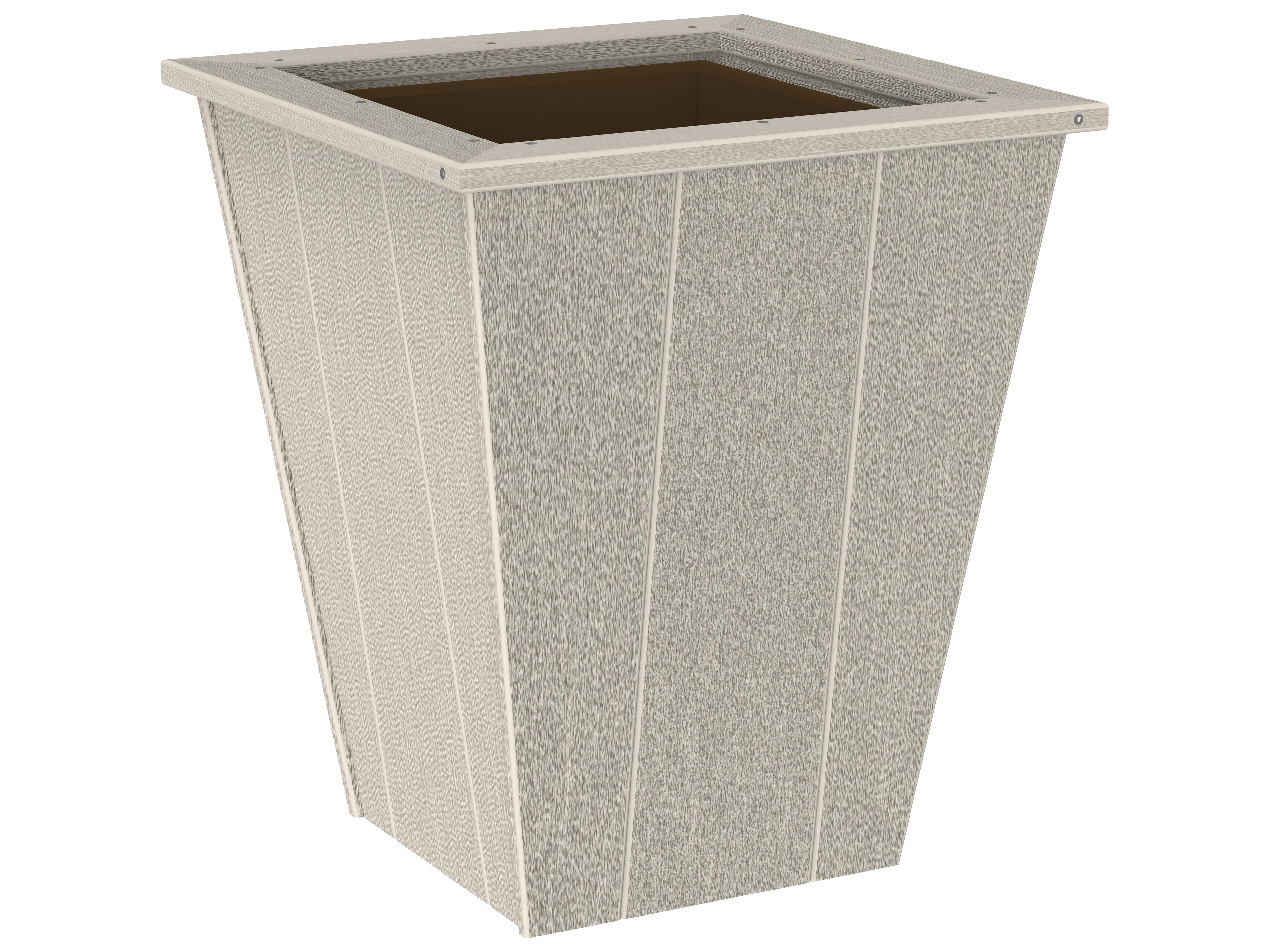 LuxCraft Recycled Plastic Elite 22" Square Planter