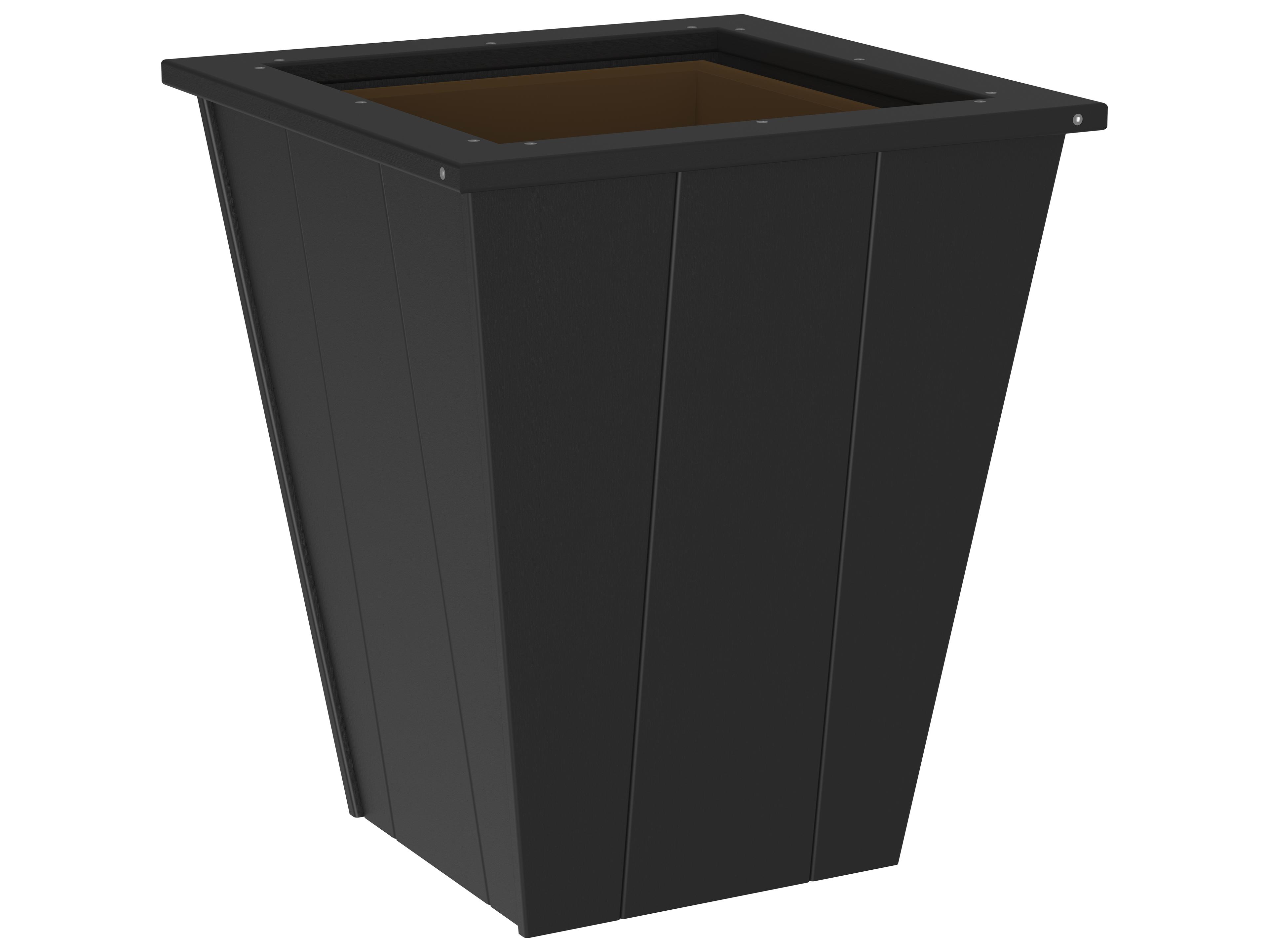 LuxCraft Recycled Plastic Elite 22" Square Planter