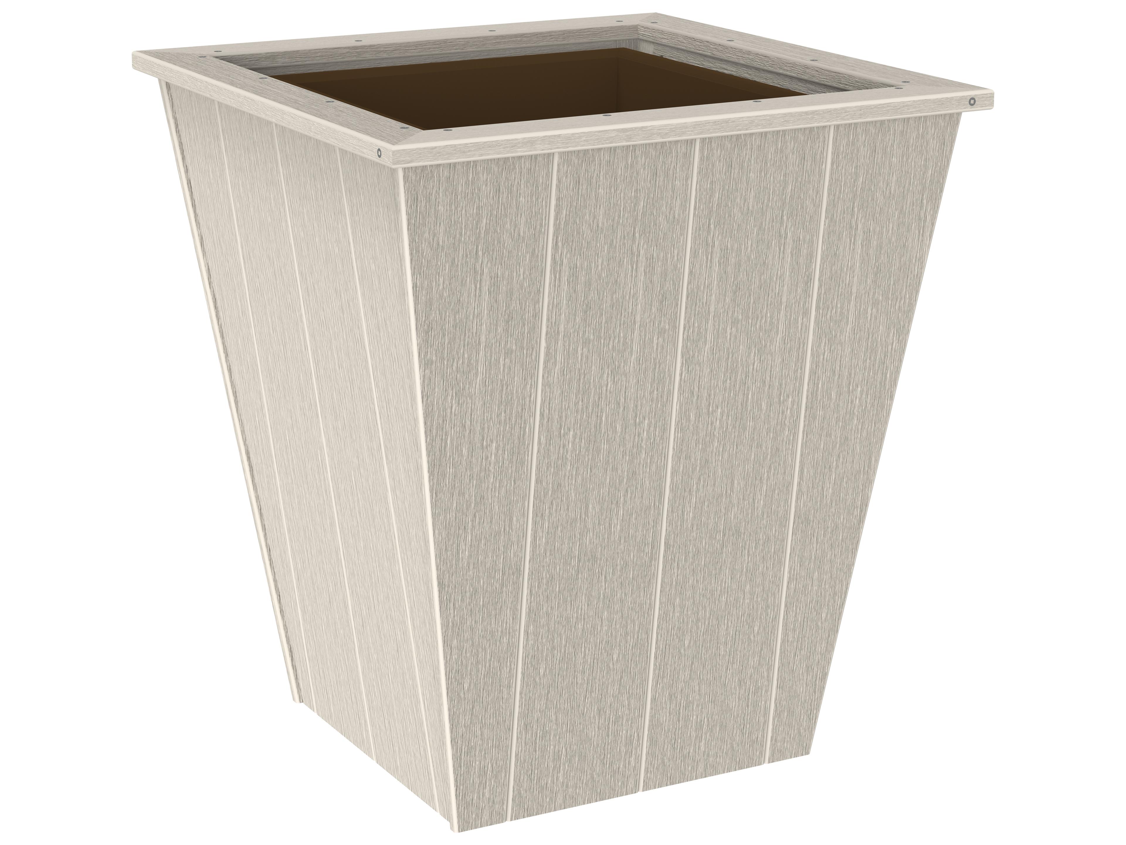 LuxCraft Recycled Plastic Elite 26" Square Planter