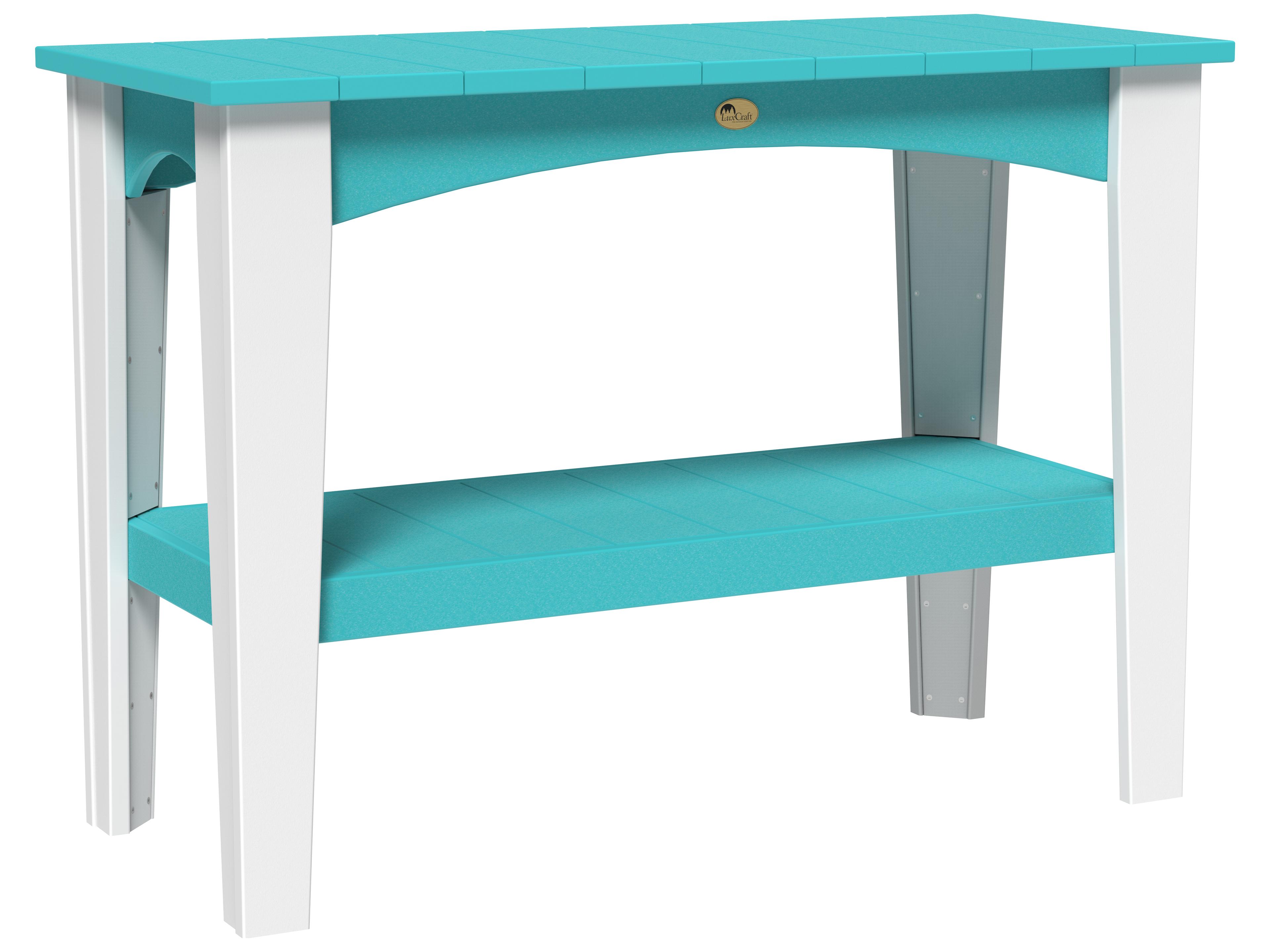 LuxCraft Recycled Plastic Rectangular Island Outdoor Buffet Table