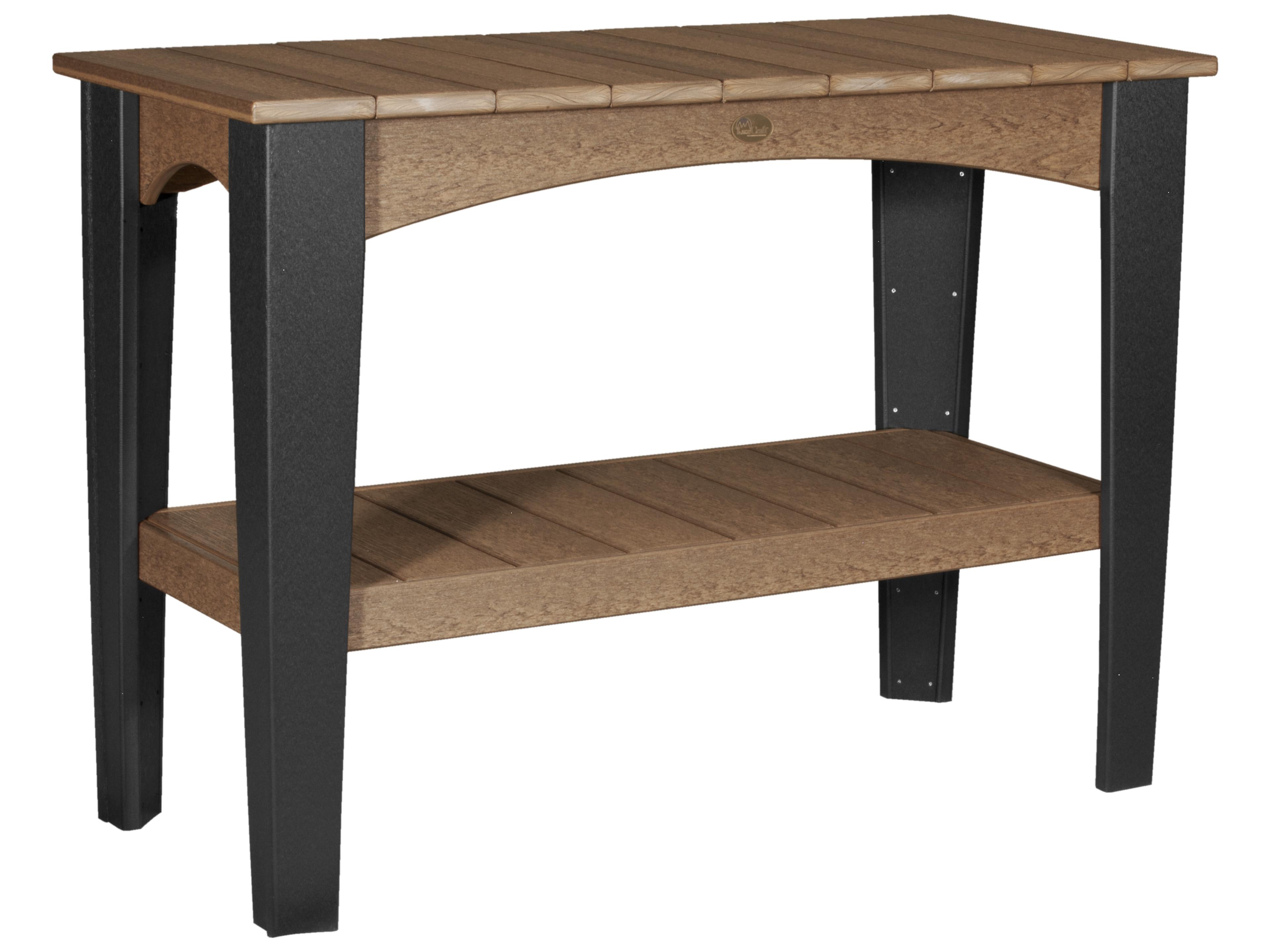 LuxCraft Recycled Plastic Rectangular Island Outdoor Buffet Table