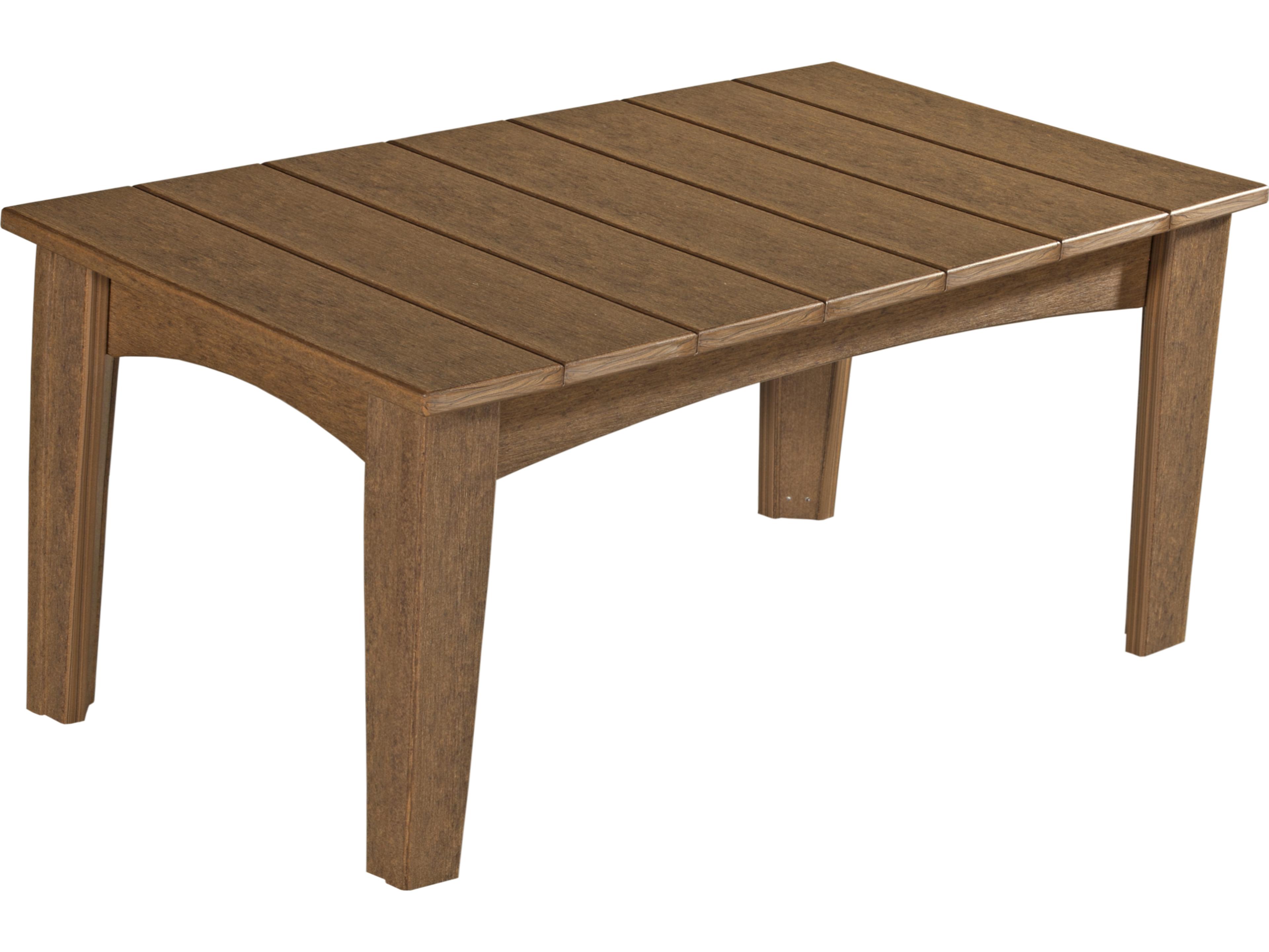 LuxCraft Recycled Plastic Rectangular Island Outdoor Coffee Table