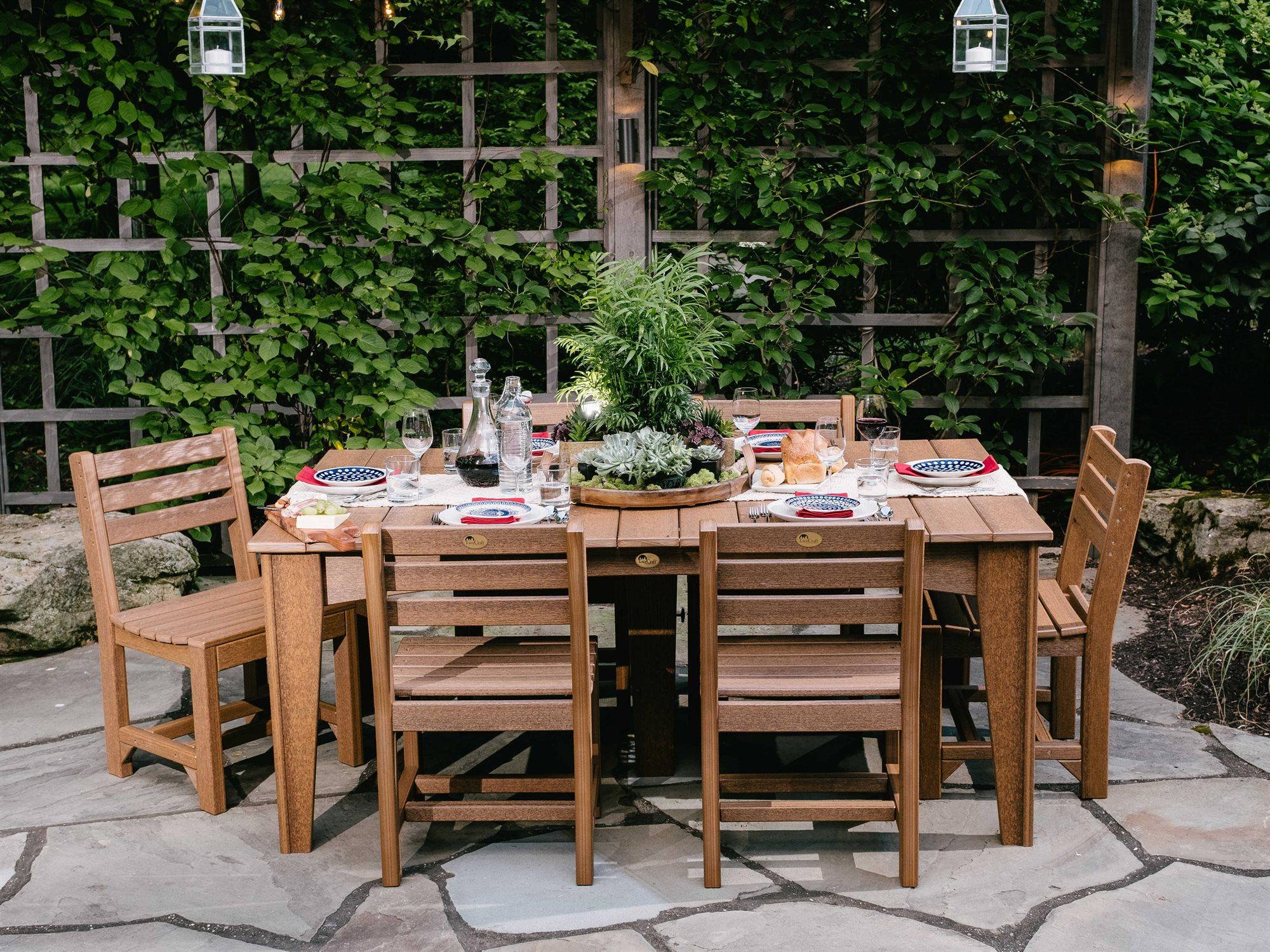 LuxCraft Recycled Plastic Patio Dining Set