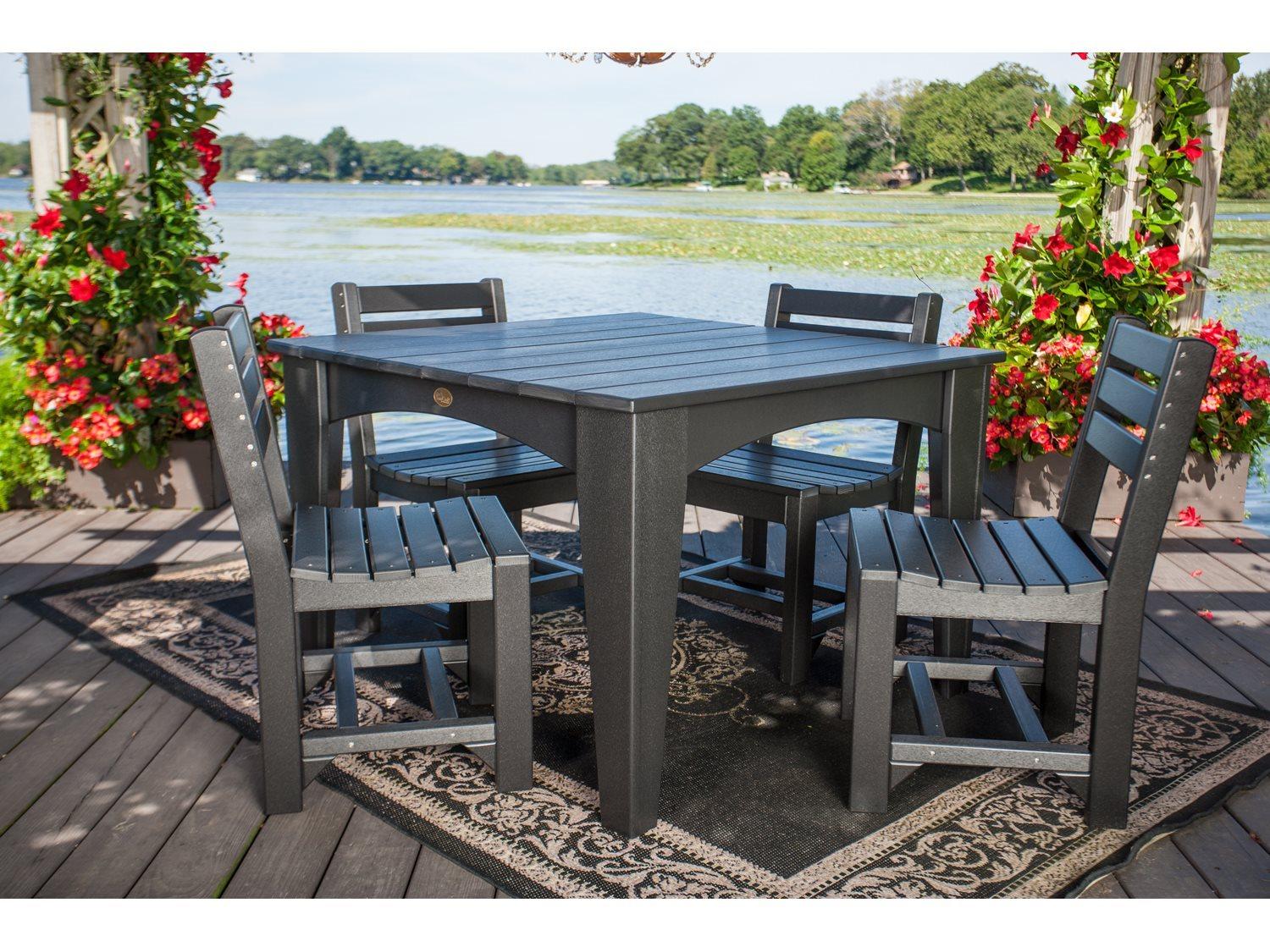 LuxCraft Recycled Plastic Outdoor Dining Set