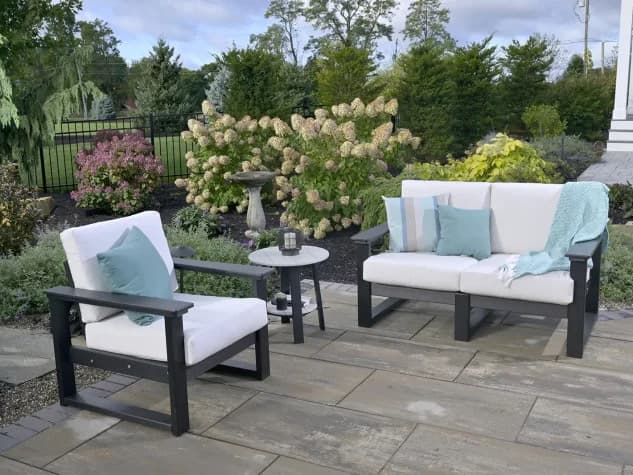 LuxCraft Lanai Recycled Plastic Cushion Patio Lounge Set