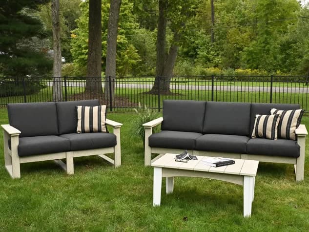 LuxCraft Lanai Recycled Plastic Cushion Patio Lounge Set