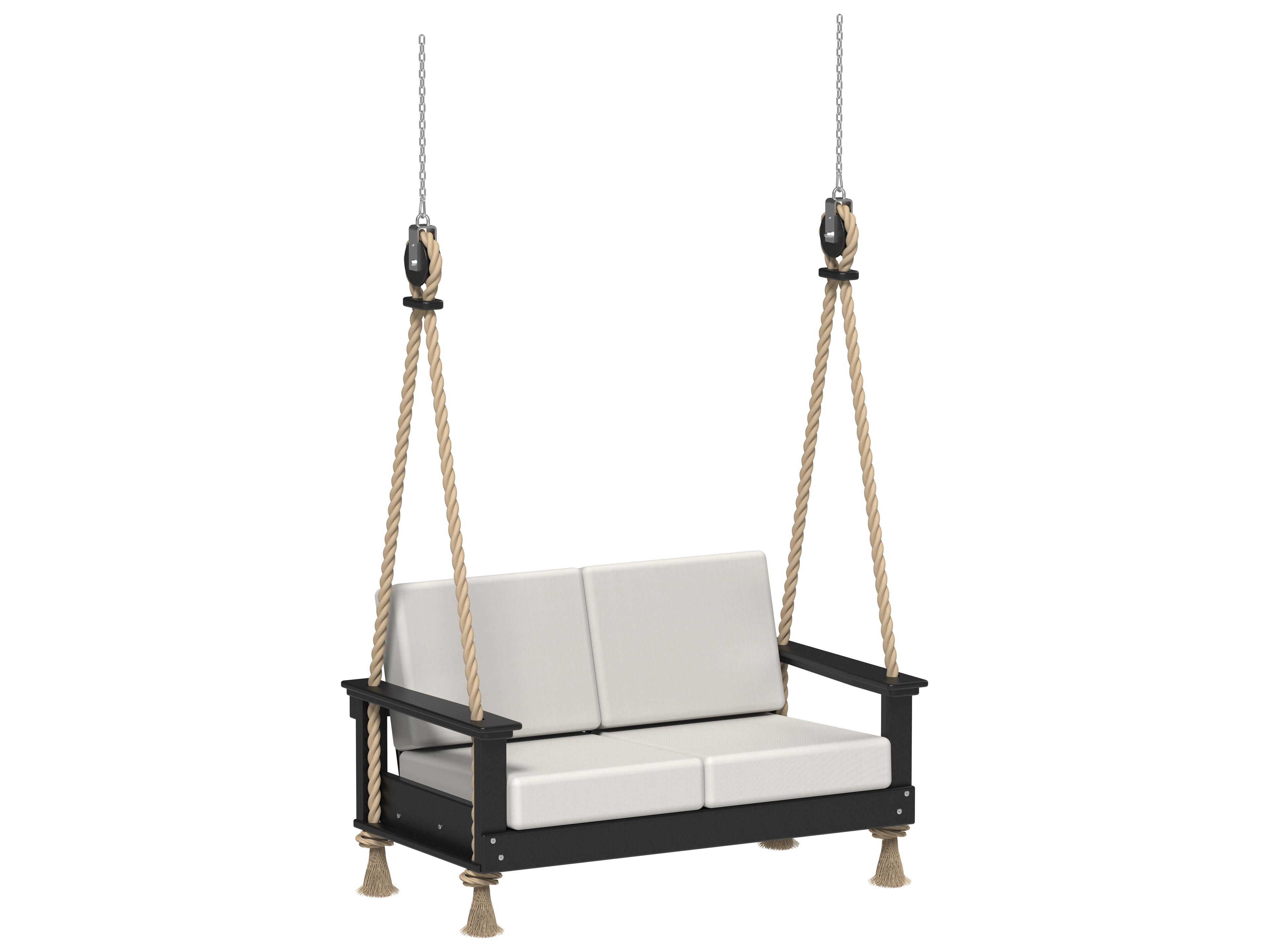 LuxCraft Recycled Plastic Lanai Deep Seating Loveseat Outdoor Swing