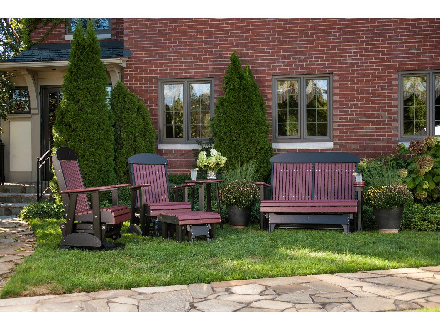 LuxCraft Recycled Plastic Outdoor Patio Lounge Set