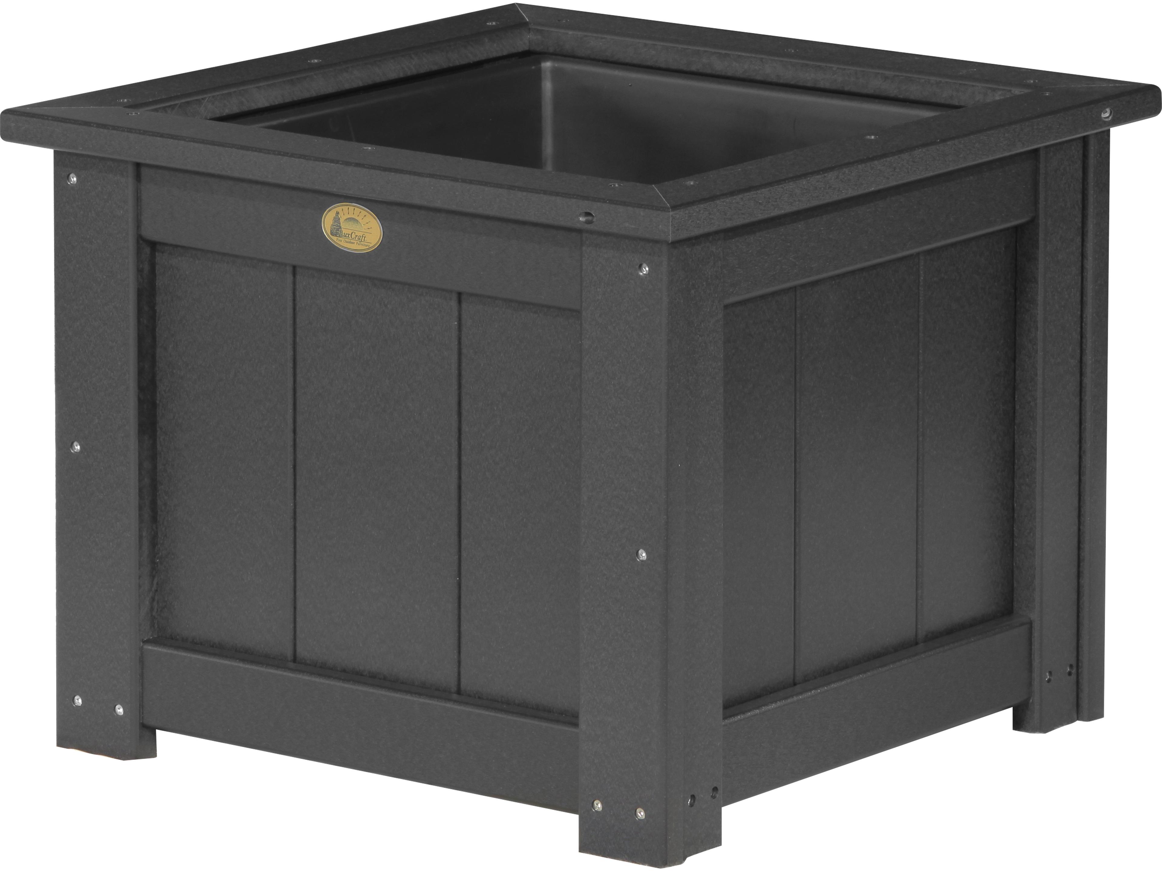 LuxCraft Recycled Plastic 24 Square Planter
