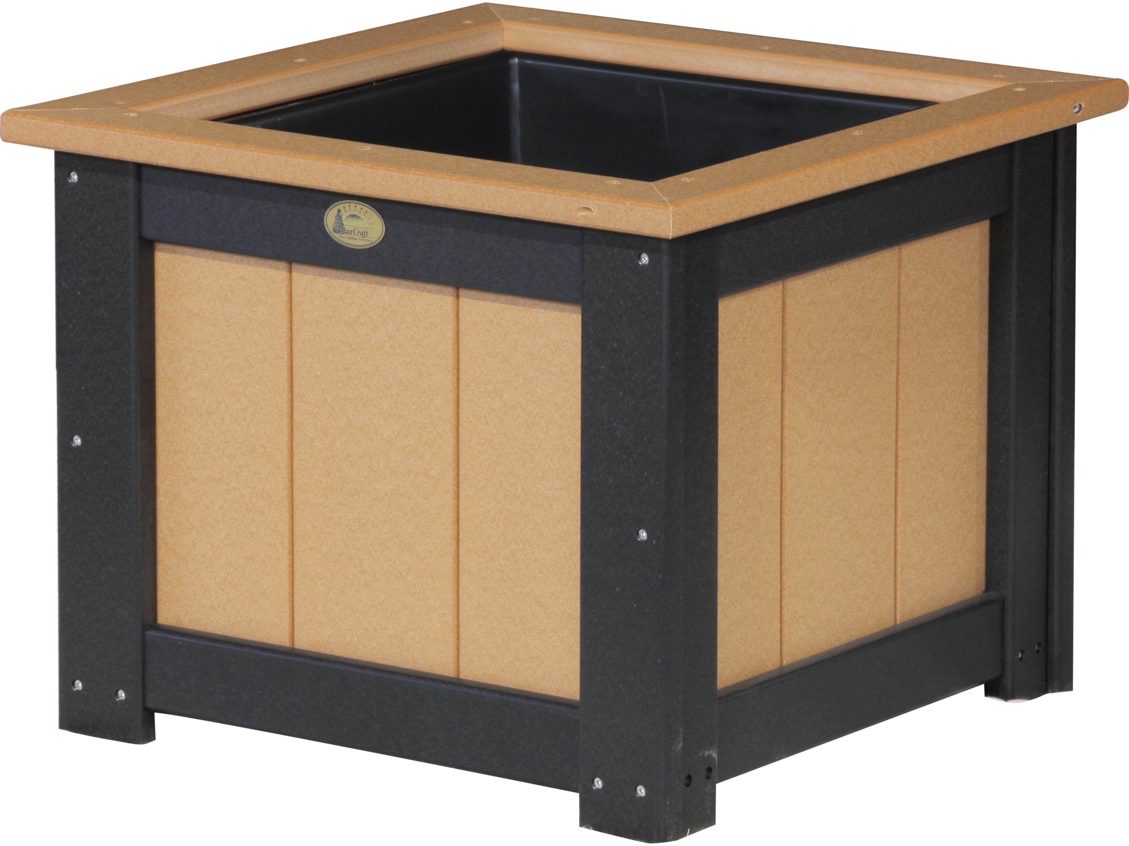 LuxCraft Recycled Plastic 24 Square Planter