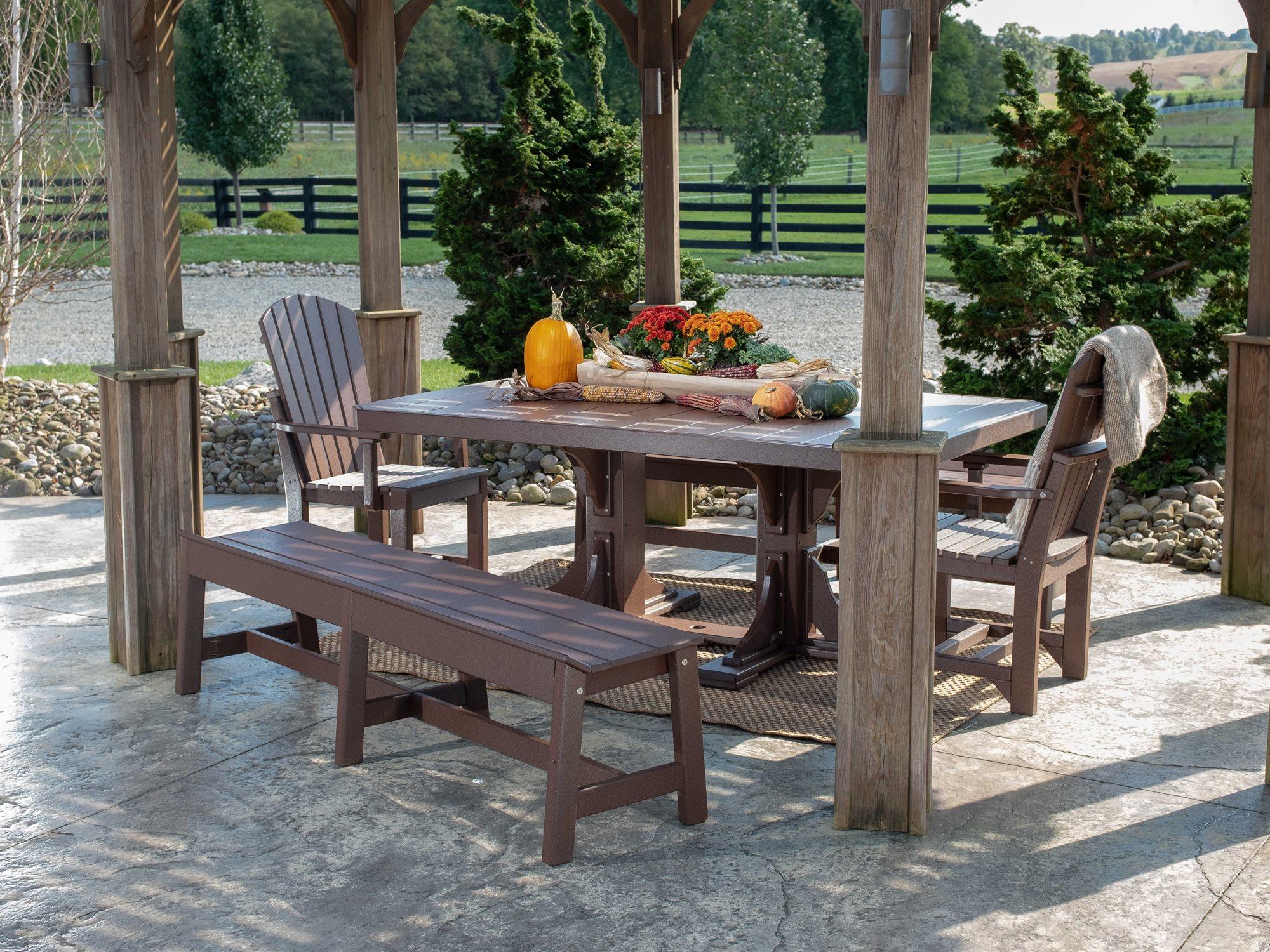 LuxCraft Recycled Plastic Outdoor Patio Dining Set