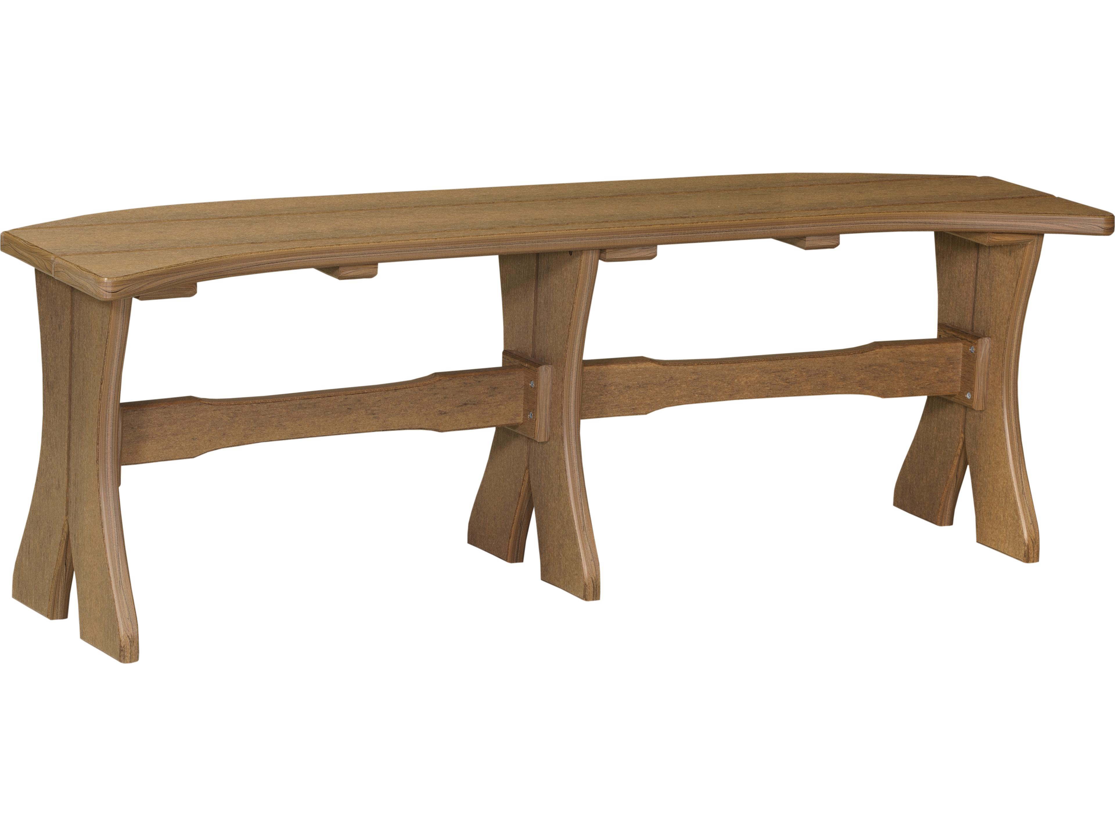 LuxCraft Recycled Plastic 52 Table Outdoor Bench
