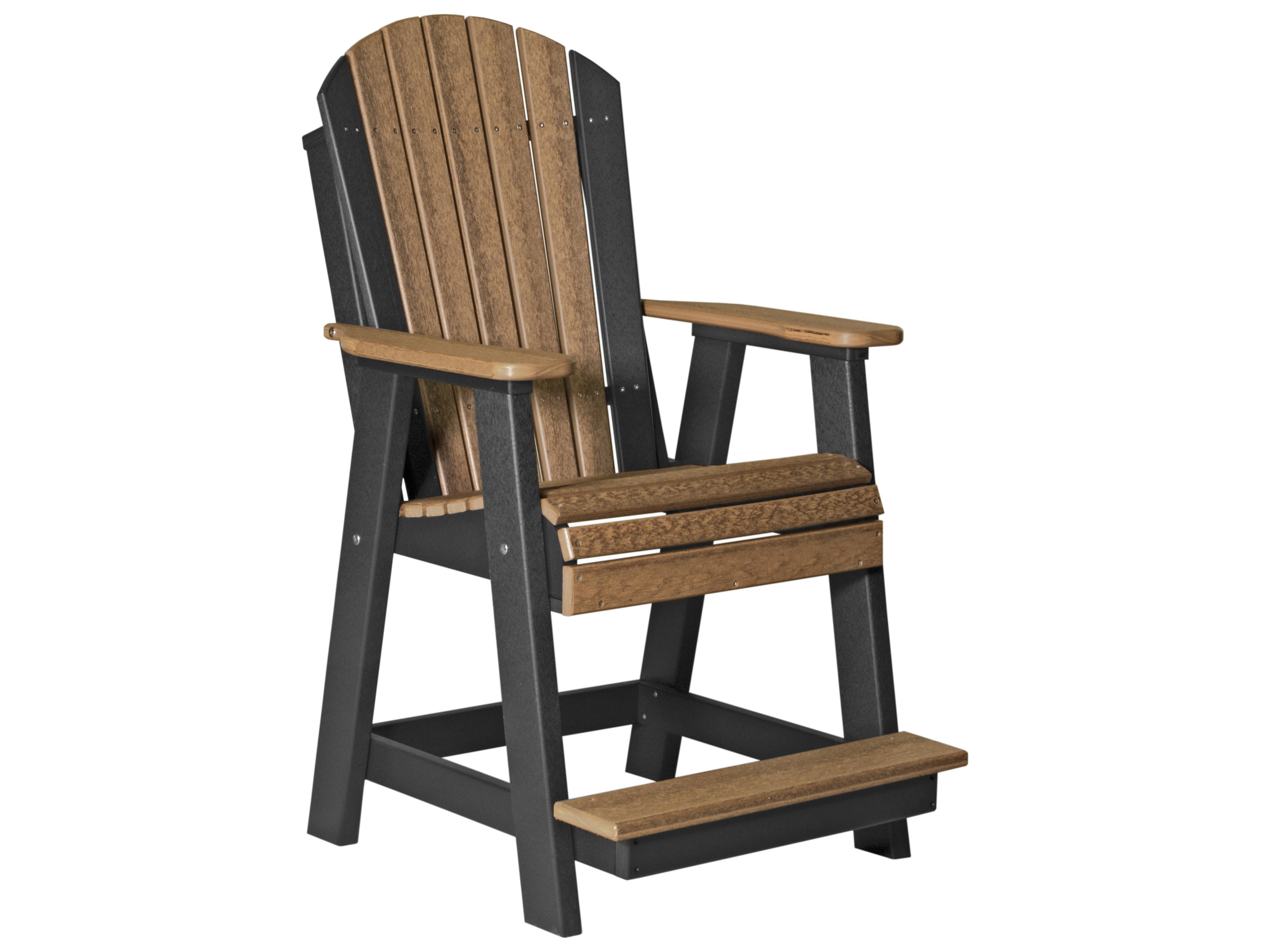 LuxCraft Recycled Plastic Adirondack Balcony Chair