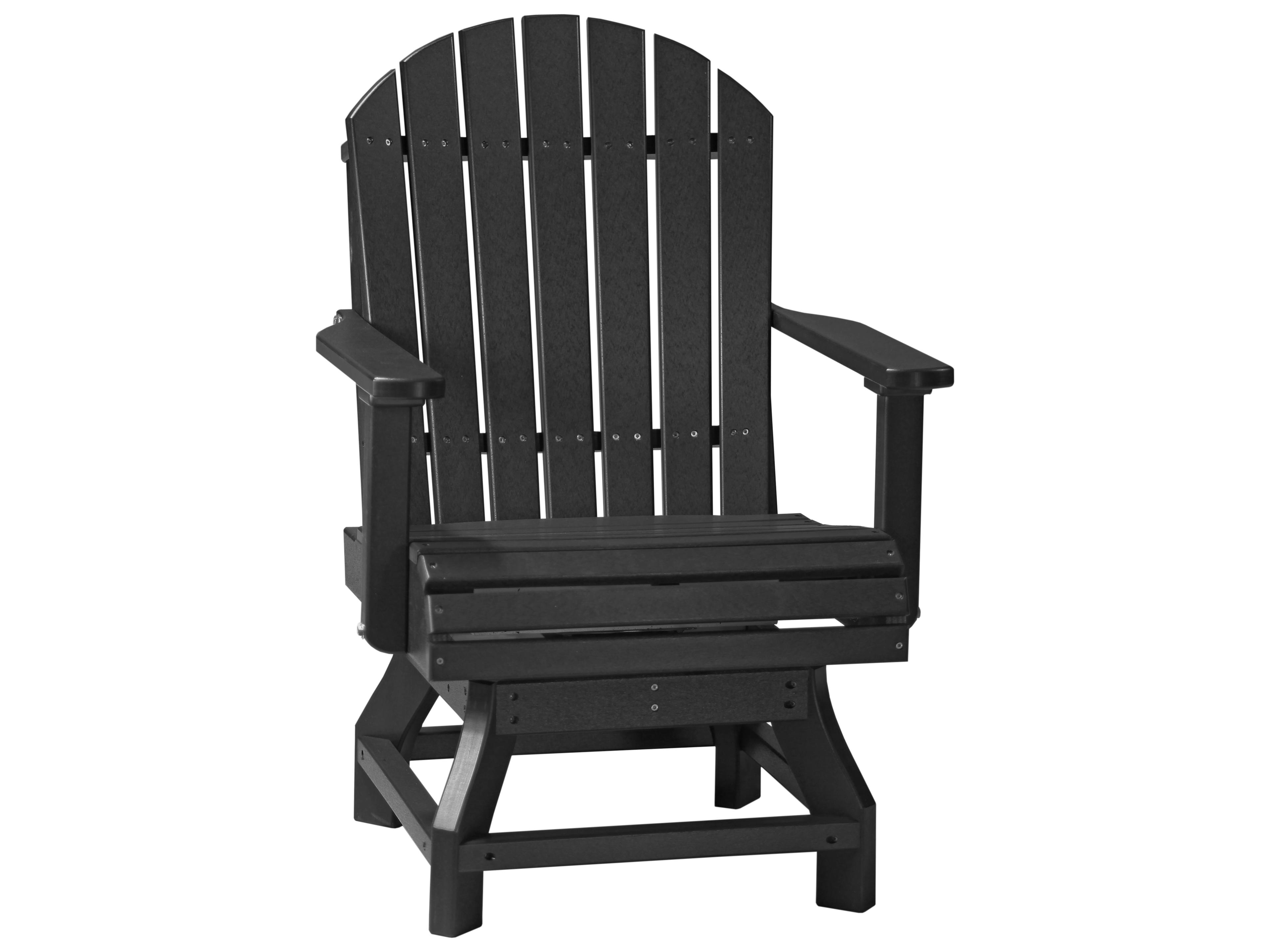 LuxCraft Recycled Plastic Adirondack Swivel Dining Height Chair