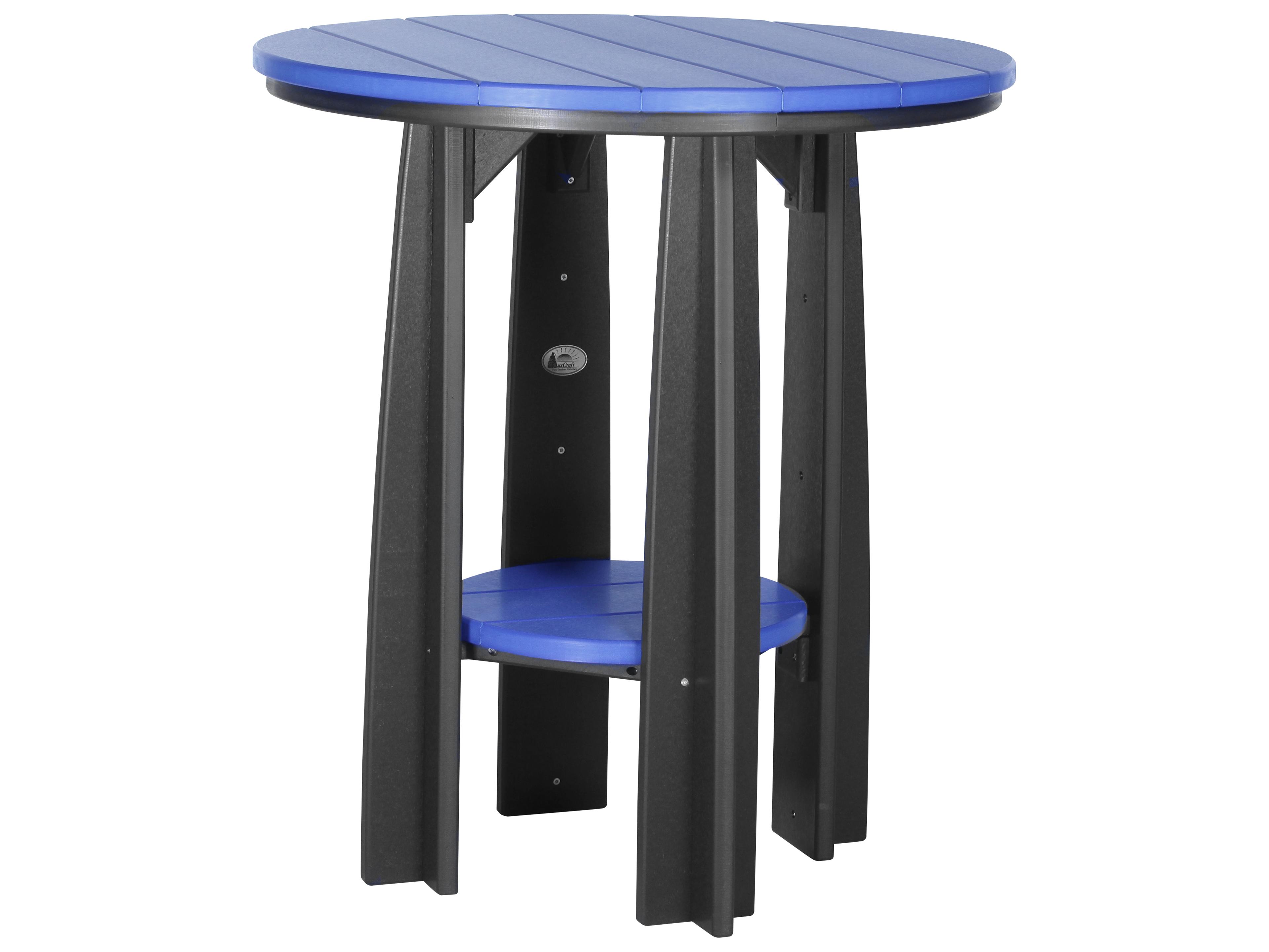 LuxCraft Recycled Plastic Round Balcony Table