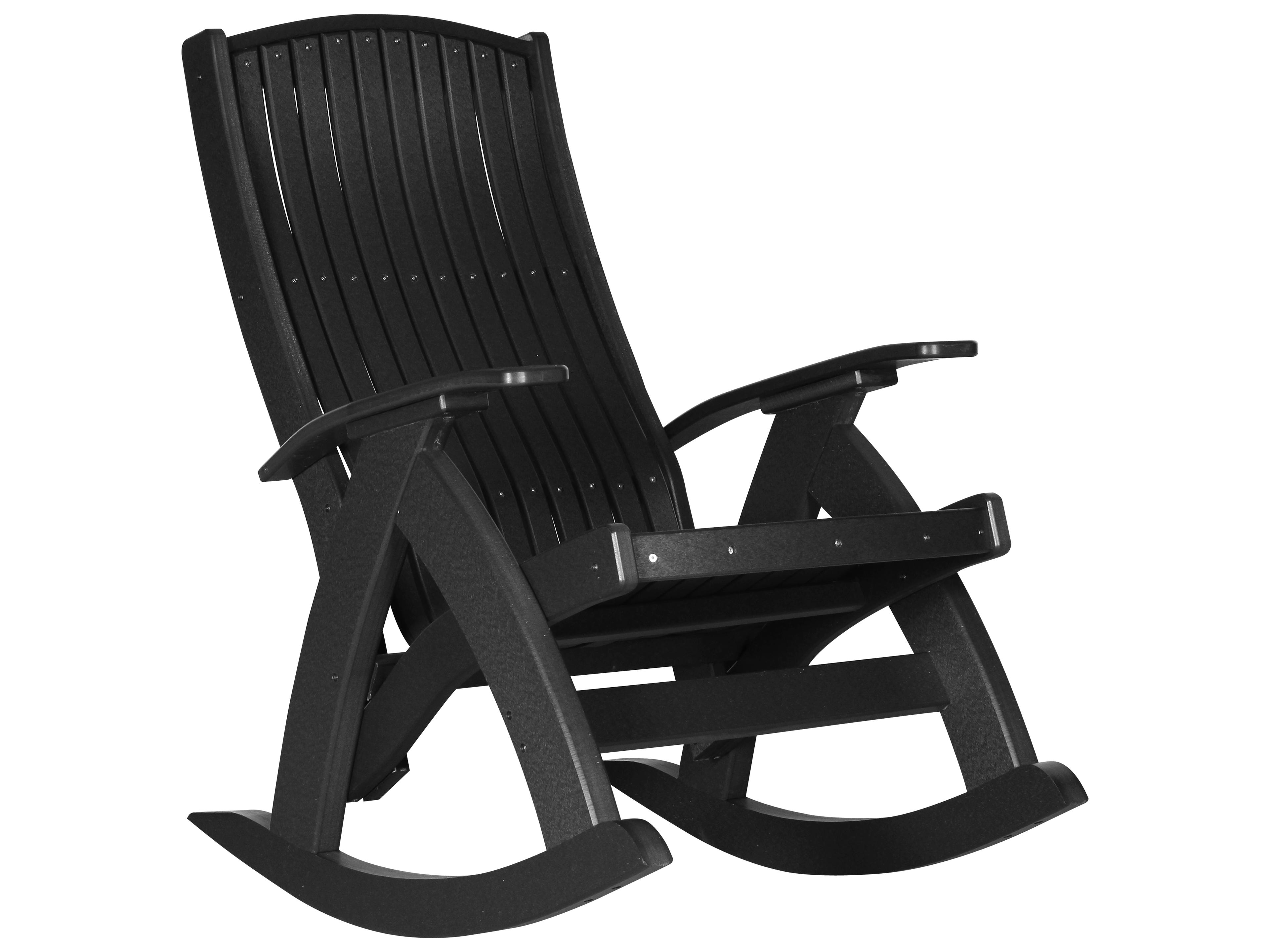 LuxCraft Recycled Plastic Comfort Outdoor Rocker