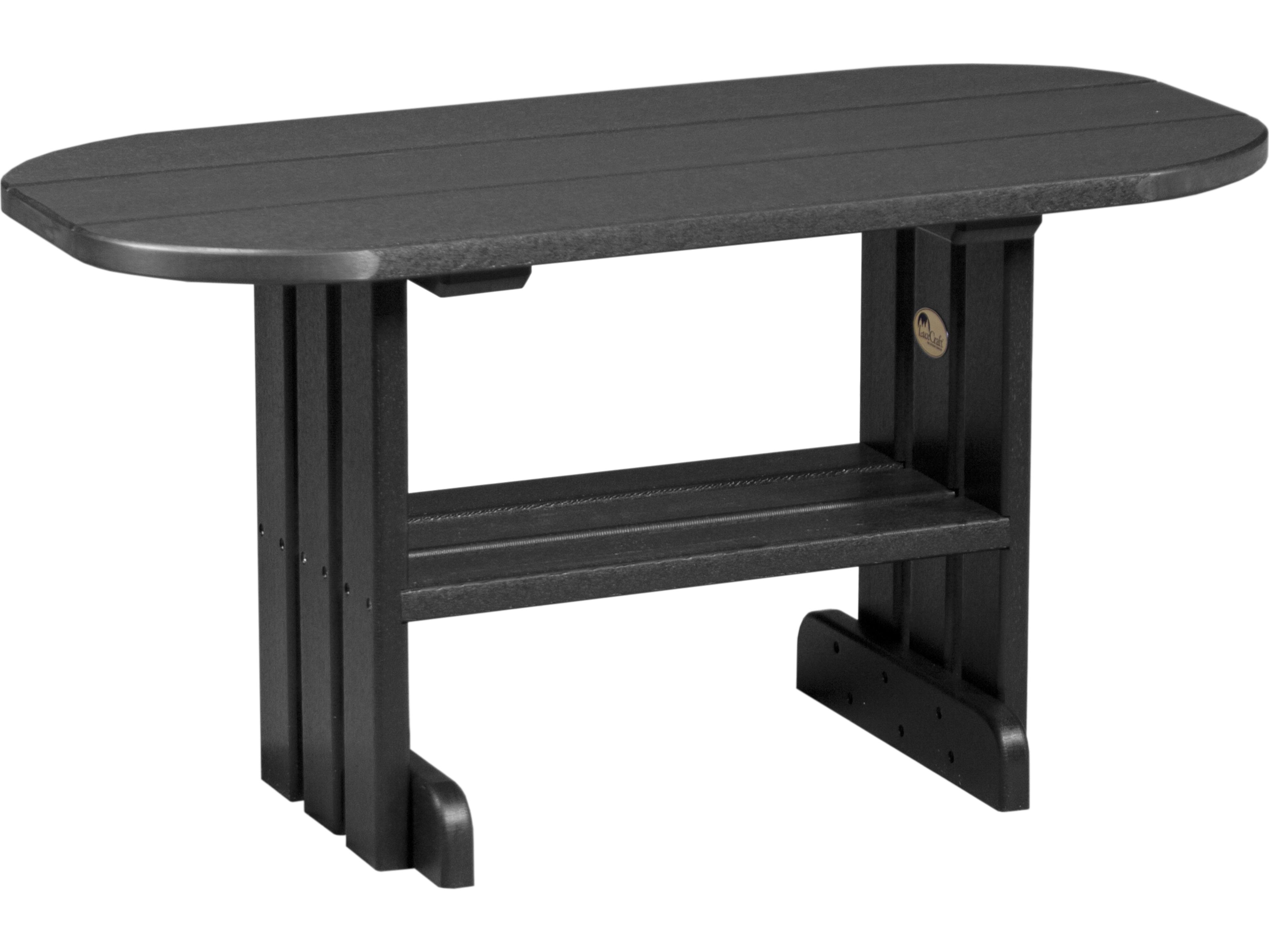 LuxCraft Recycled Plastic Oval Outdoor Patio Coffee Table