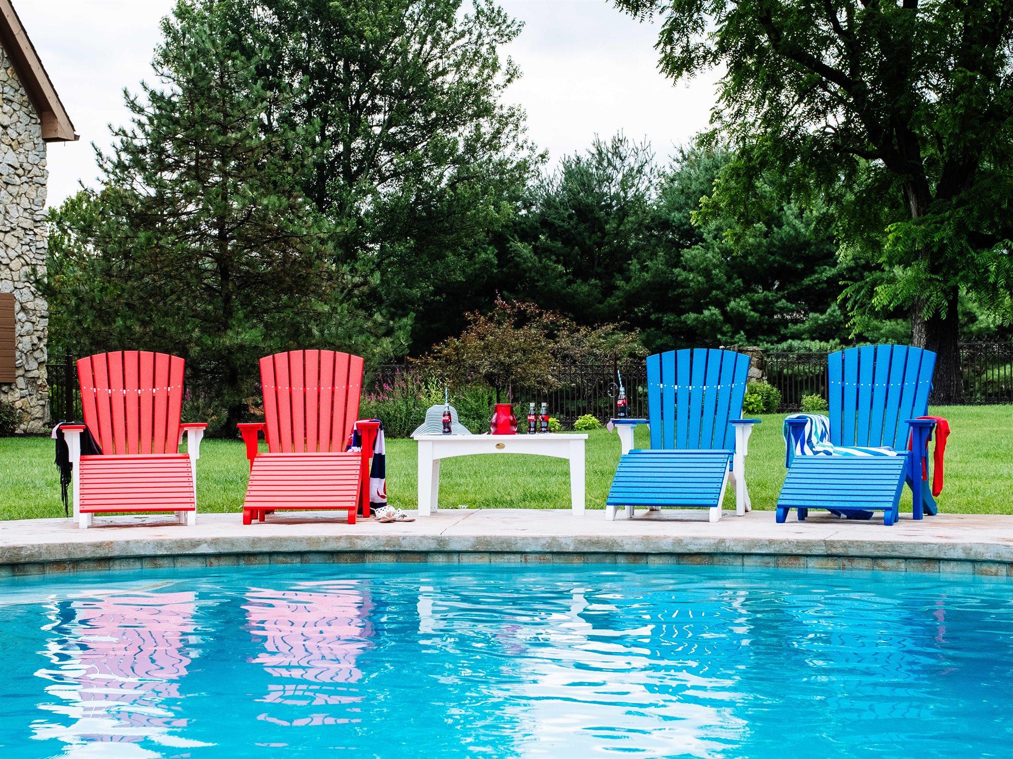 LuxCraft Recycled Plastic Outdoor Patio Lounge Set